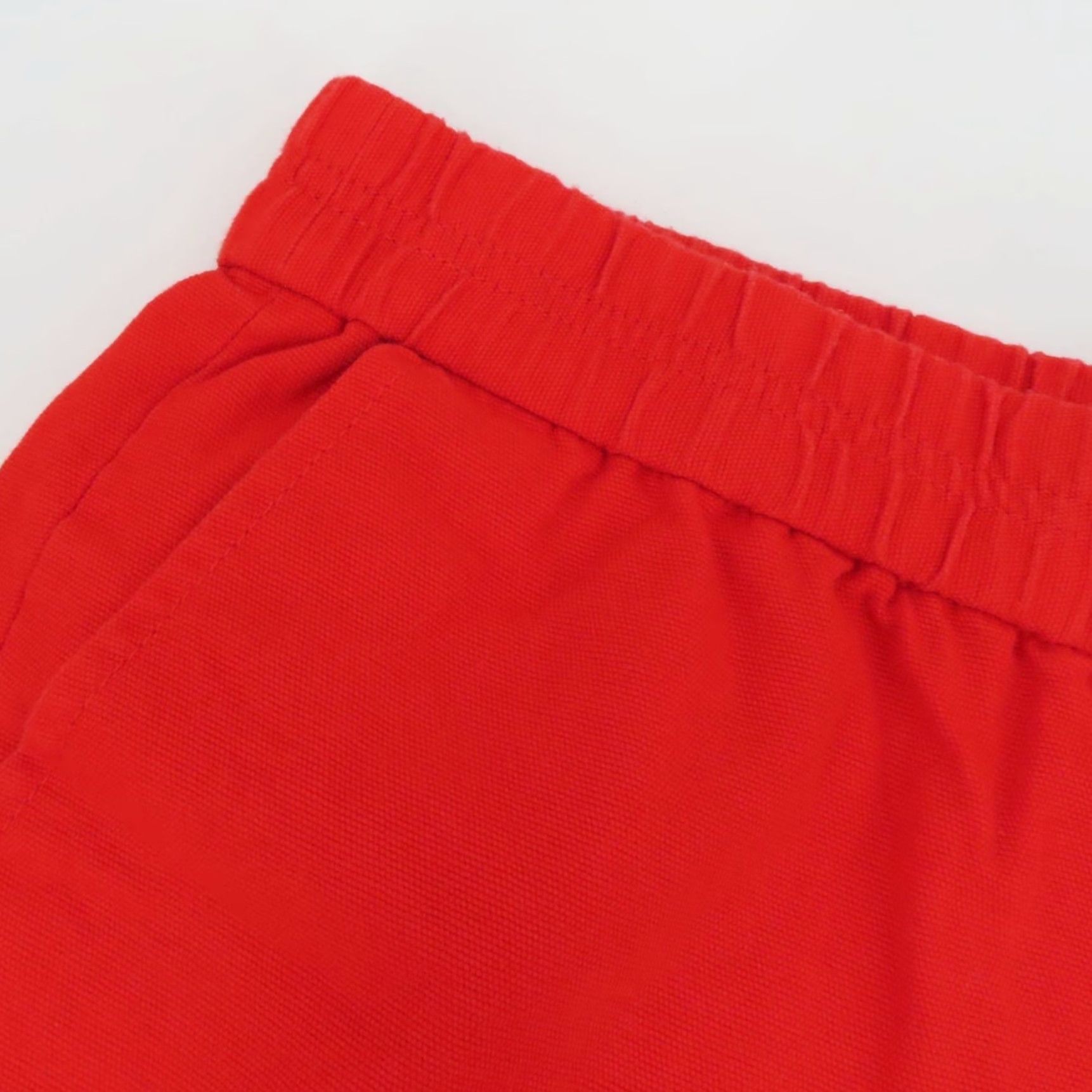J.Crew J. Crew Women 6 Red Orange Pull On Shorts with Pockets All Cotton Stretch Waistband Casual Chino-Style Shorts Women (Size 6) Size 28" / US 6 / IT 42 - 2 Thumbnail