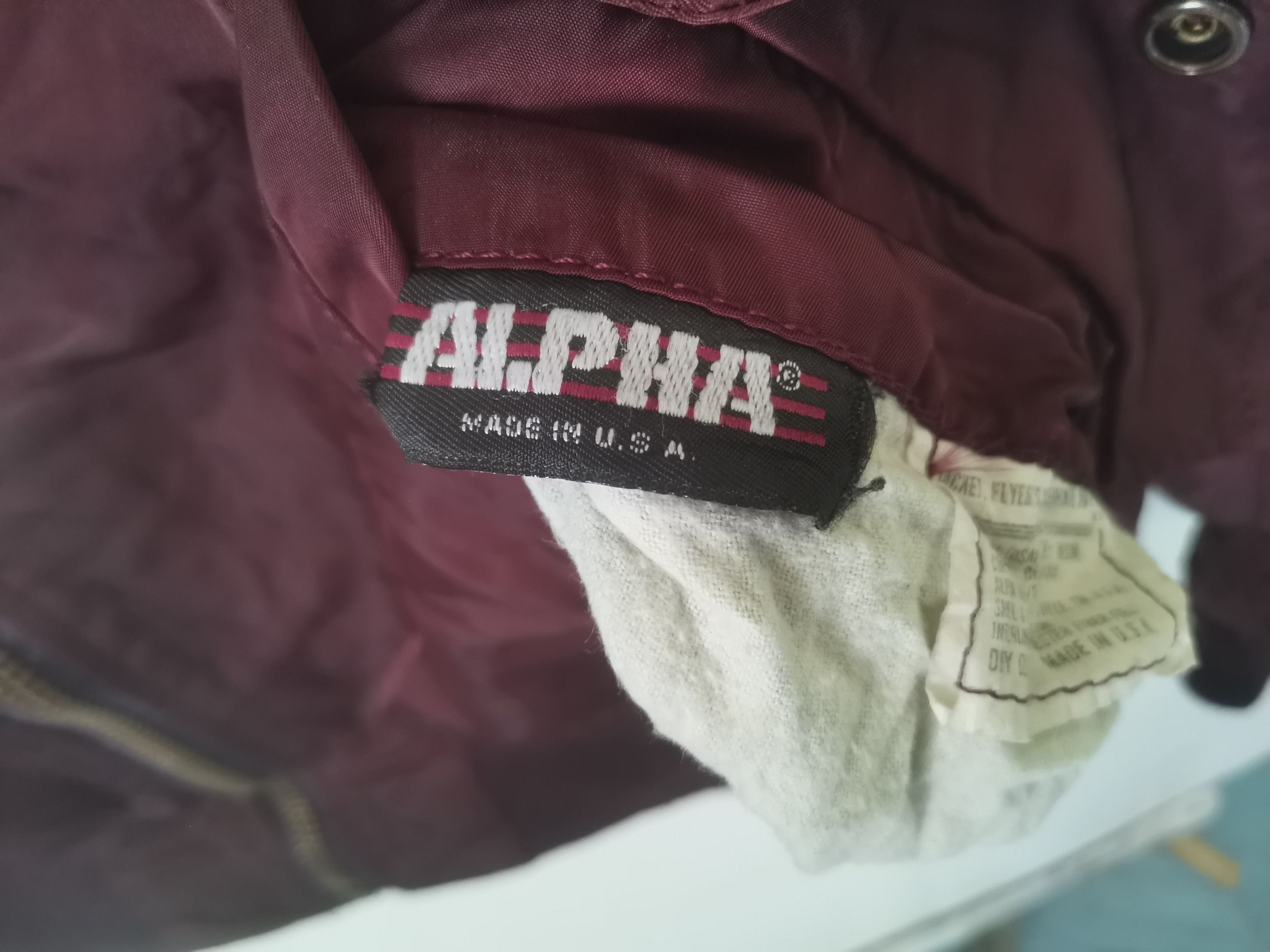 Alpha Industries Rare Alpha Industries flight jacket maroon colour Size US M / EU 48-50 / 2 - 4 Thumbnail