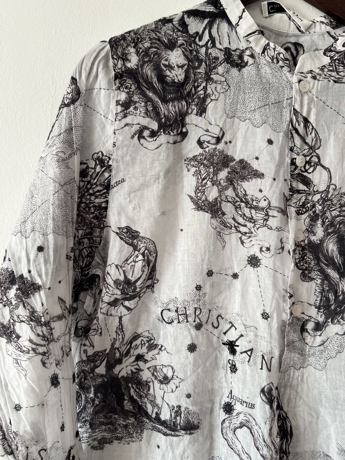 Dior 🔥🔥 Christian Dior White Zodiac Blouse Size M / US 6-8 / IT 42-44 - 6 Thumbnail