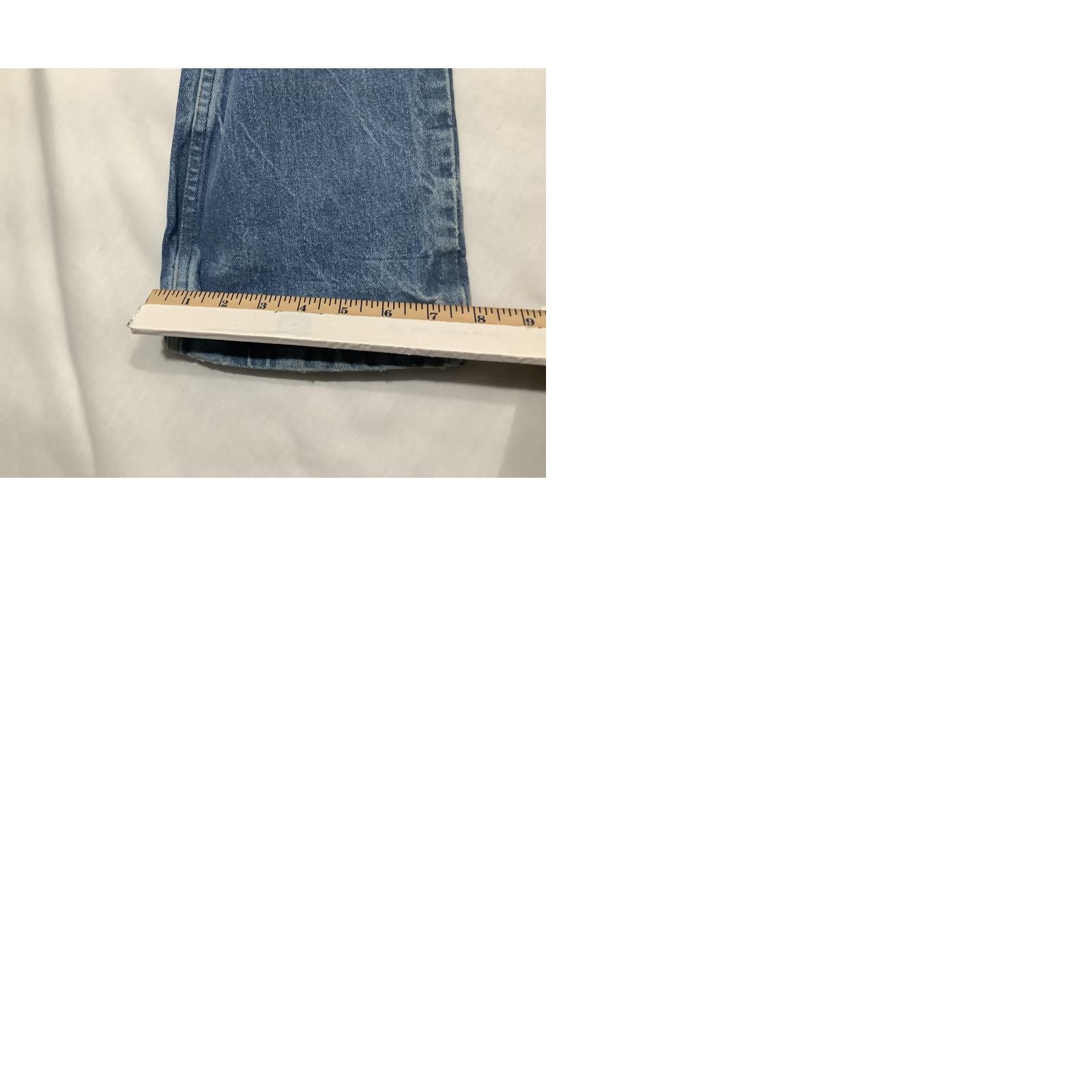 Wrangler Wrangler Jeans Mens 32x30 Light Wash Cowboy Cut Slim Fit 100% Cotton 936DEN Cowboy Wrangler Denim Jeans Slim Fit Mens 30 Inseam Light Blue 936DEN Size US 32 / EU 48 - 9 Thumbnail