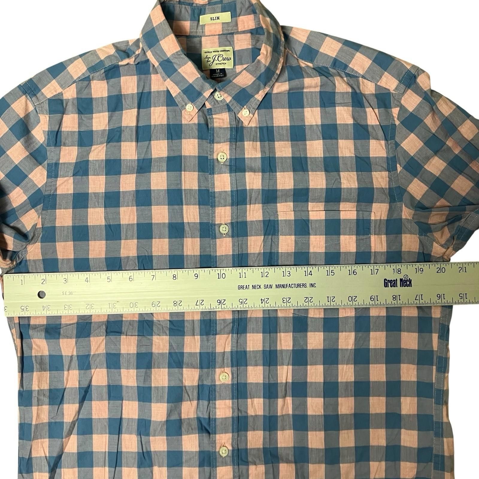 J.Crew J Crew Shirt Mens M Blue Slim Button Down Plaid Pink Check Size US M / EU 48-50 / 2 - 4 Thumbnail