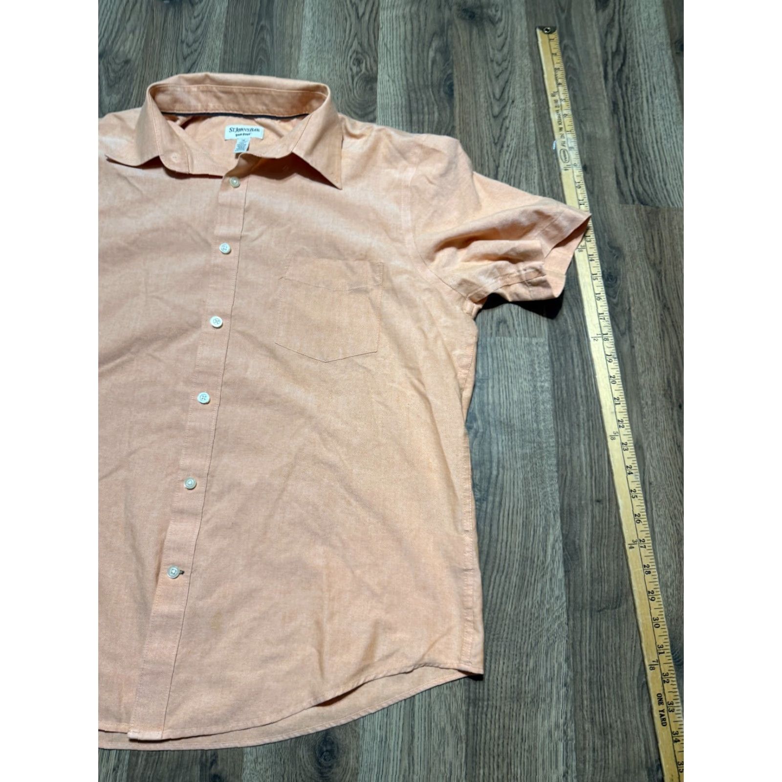 Vintage St. John's Bay Shirt Mens Large Orange Short Sleeve Button Up Shirt Size US L / EU 52-54 / 3 - 4 Thumbnail