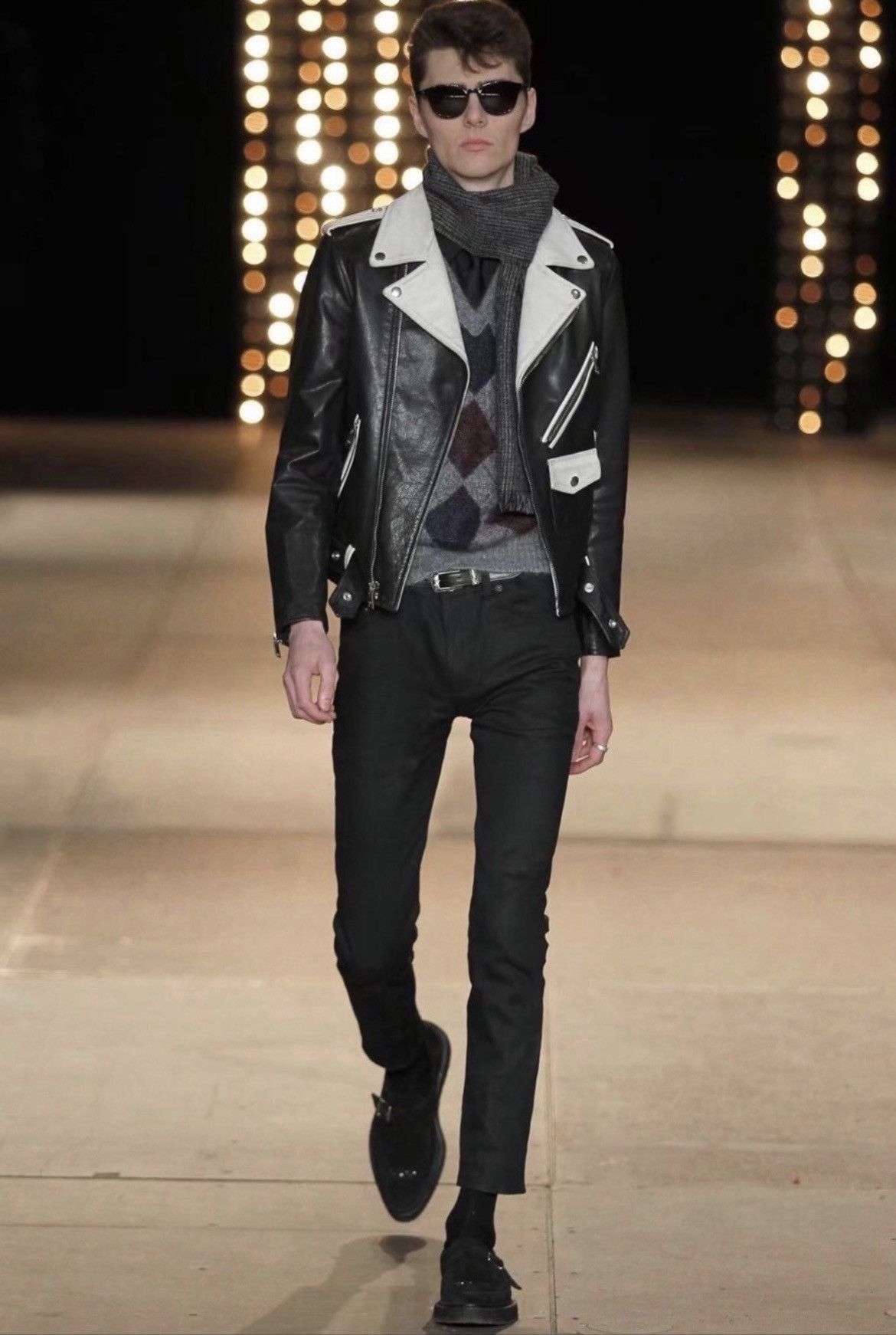 Saint Laurent Paris Saint Laurent Paris SLP 14FW Black and White Leather Jacket Size US S / EU 44-46 / 1 - 9 Thumbnail