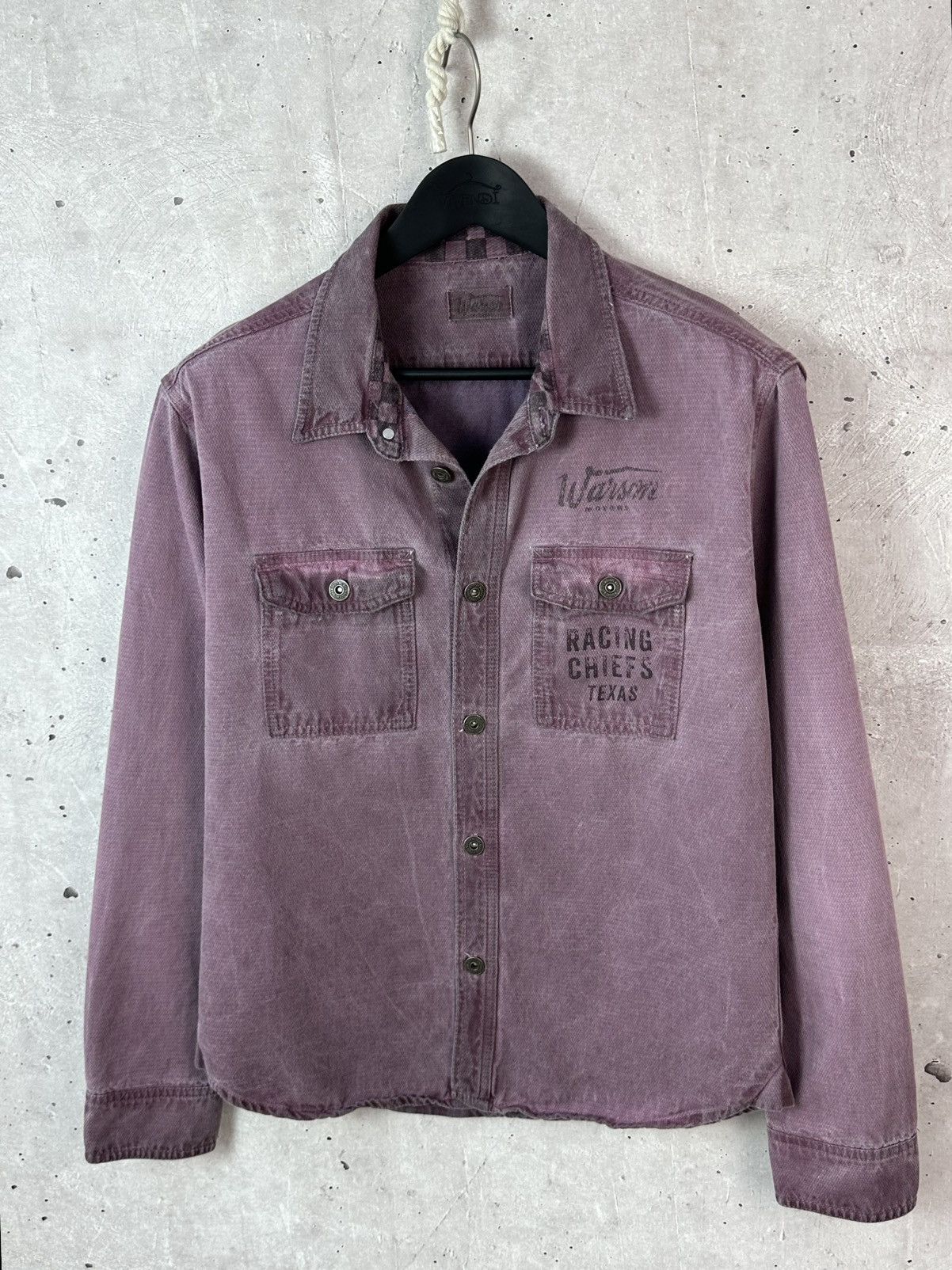 Other Warson Bordeaux Mecano Purple Denim Printed Overshirt Jacket Size US L / EU 52-54 / 3 - 2 Thumbnail