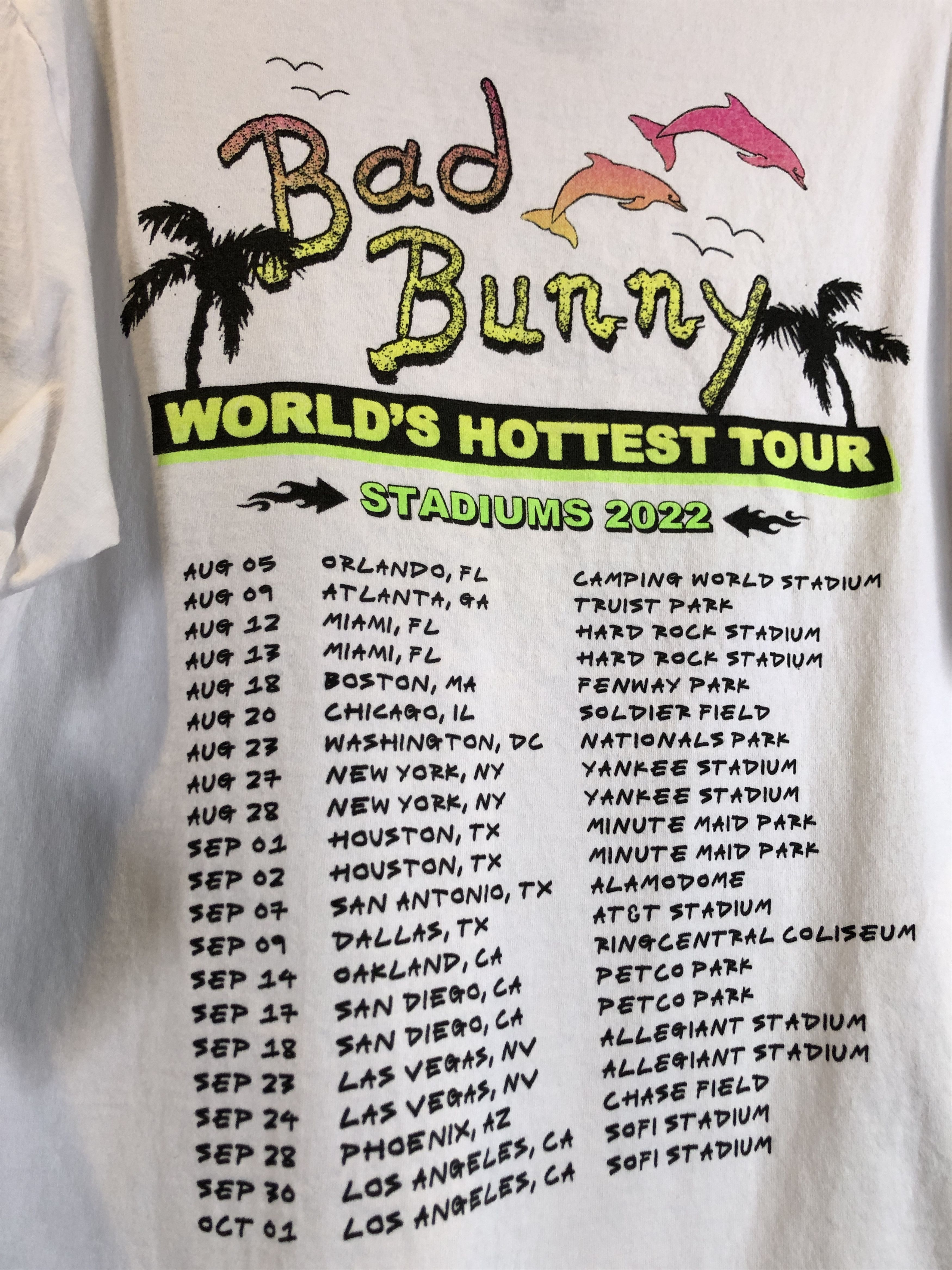 Other Bad Bunny "Worlds Hottest Tour" T-Shirt Size US S / EU 44-46 / 1 - 5 Thumbnail