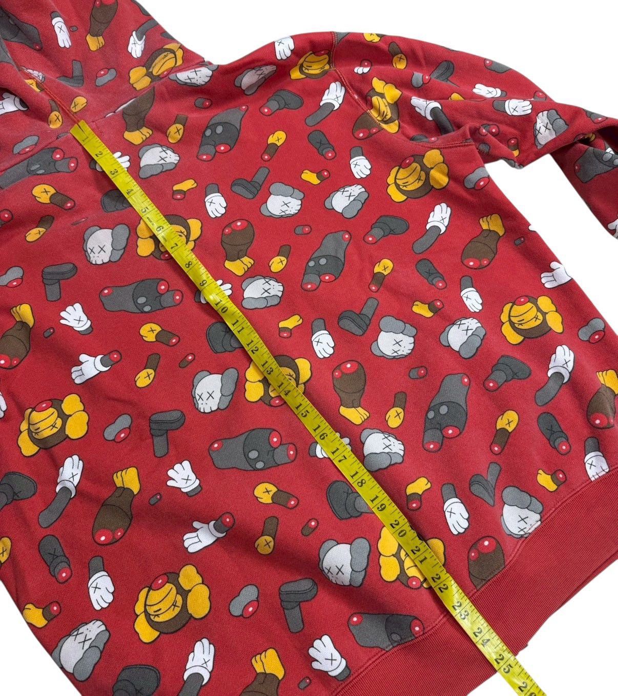Bape BAPE Kaws Full Zip Hoodie Red Size US M / EU 48-50 / 2 - 3 Thumbnail