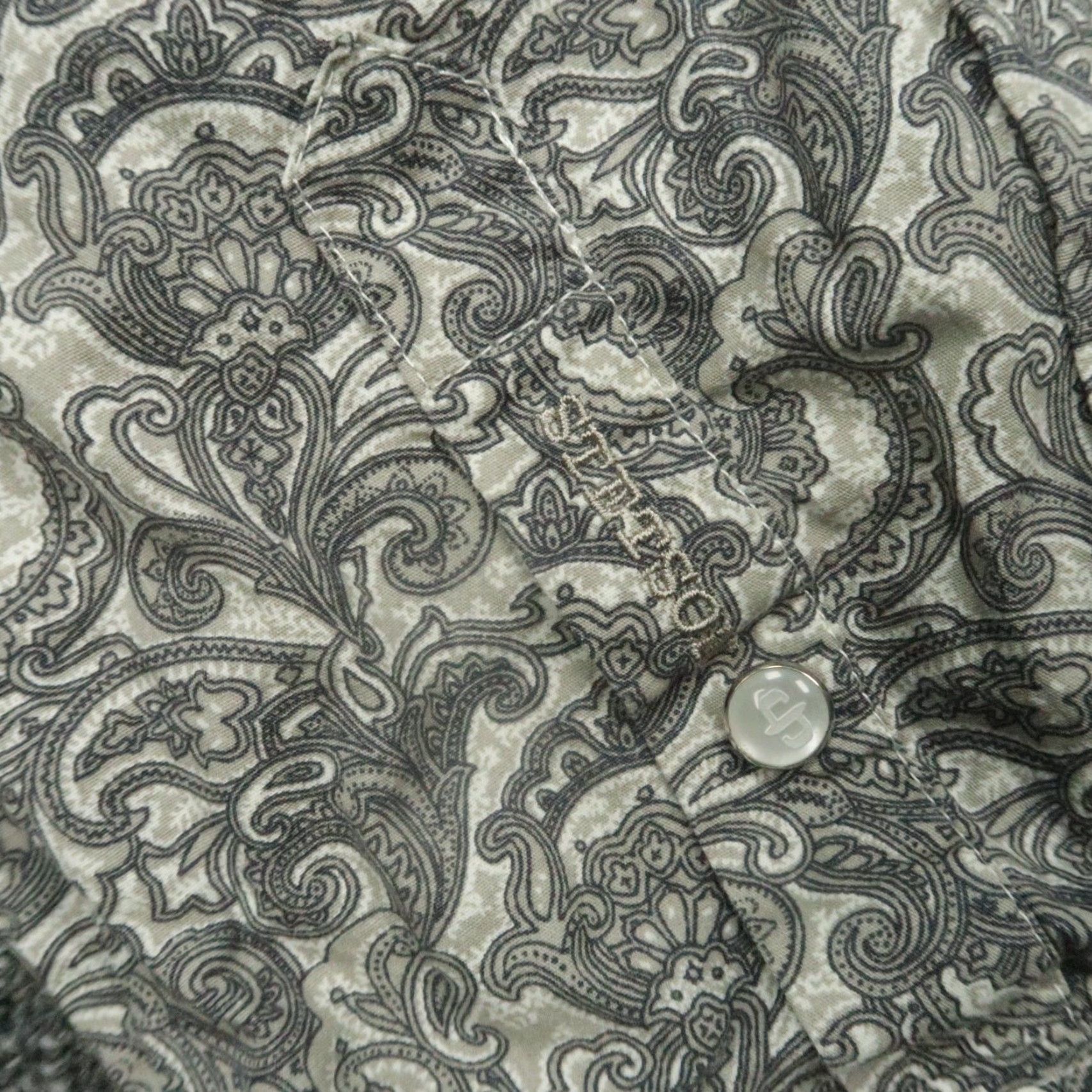 Stetson Stetson Shirt Mens 2XL Gray Paisley Pearl Snap Western Long Sleeve Button-Up Size US XXL / EU 58 / 5 - 5 Thumbnail