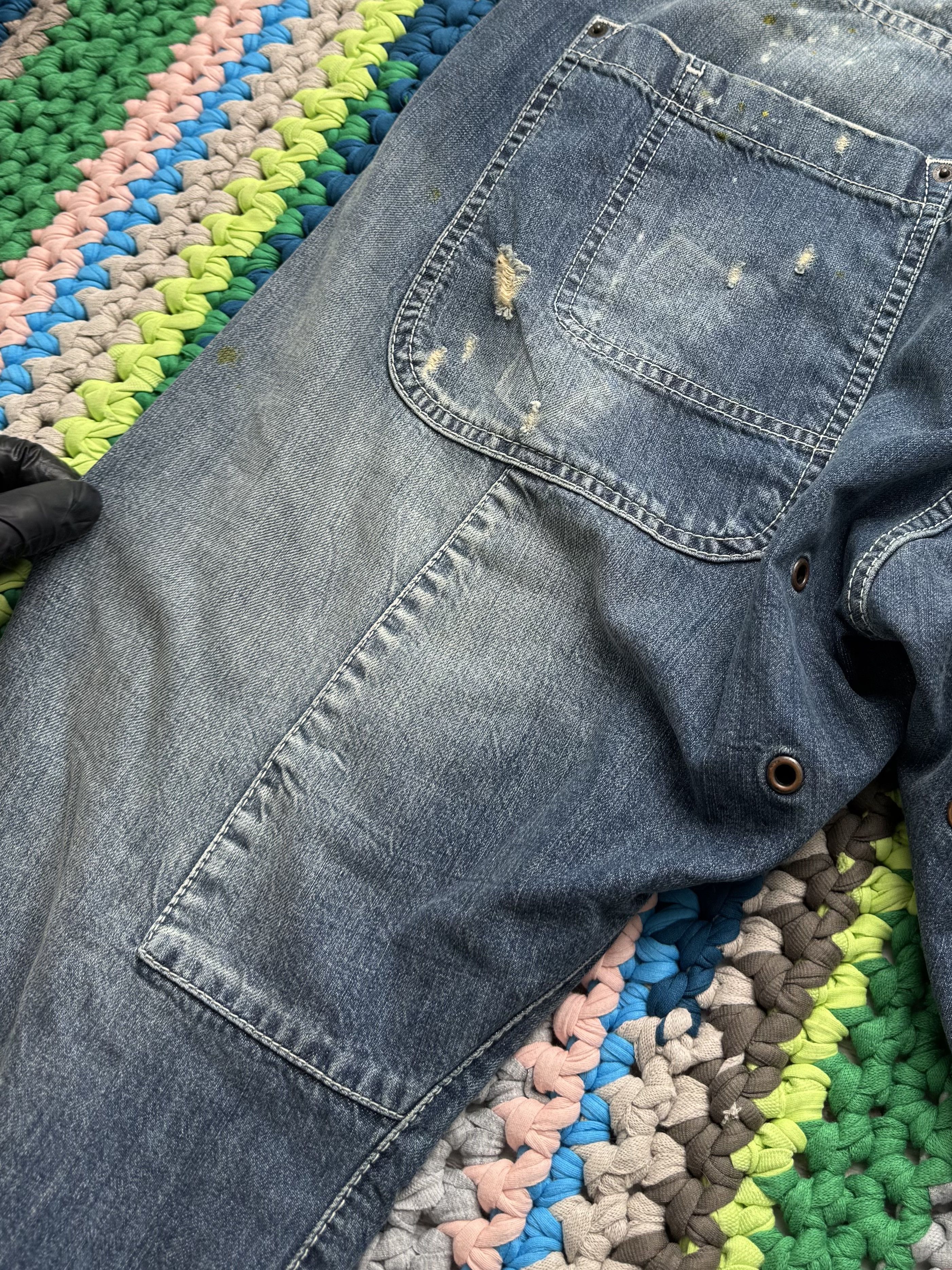 Dsquared2 Disquared2 Distressed Jeans Straight Leg Paint Splatter Y2K Size US 34 / EU 50 - 19 Thumbnail