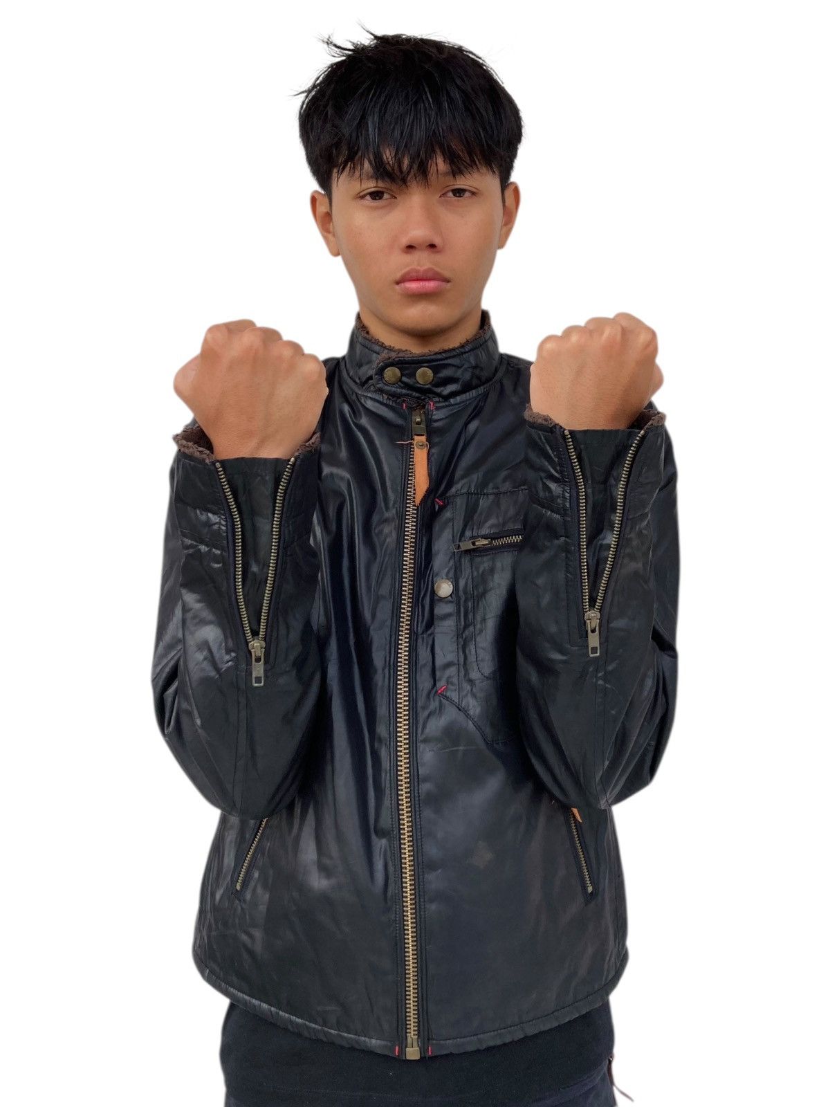 14th Addiction 1990s Ball Italy - Nylon Biker Jacket Size US L / EU 52-54 / 3 - 6 Thumbnail