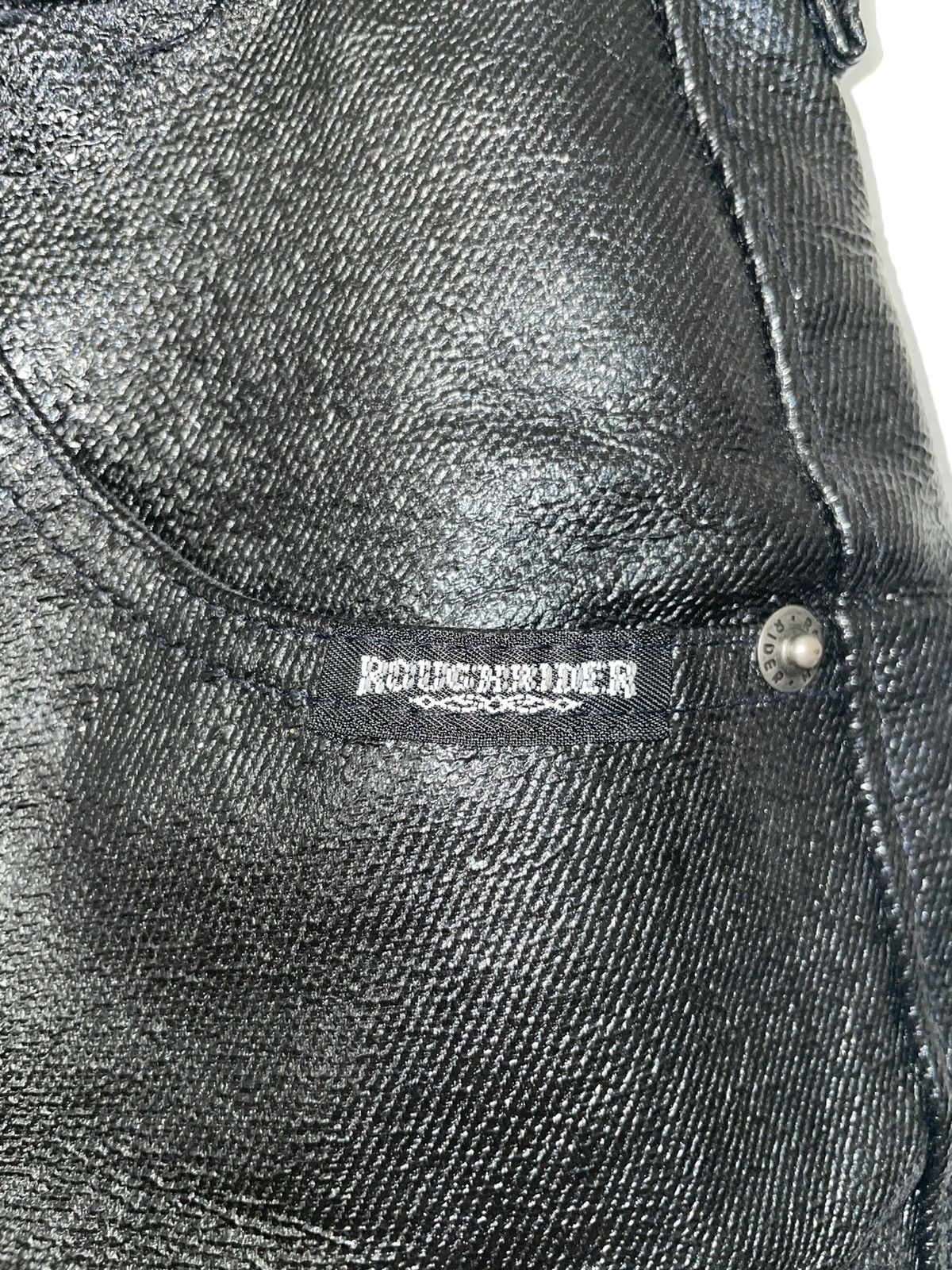 Vintage VINTAGE ROUGH RIDER CIRCLE T FAUX LEATHER WESTERN PANTS Size 28" / US 6 / IT 42 - 3 Thumbnail