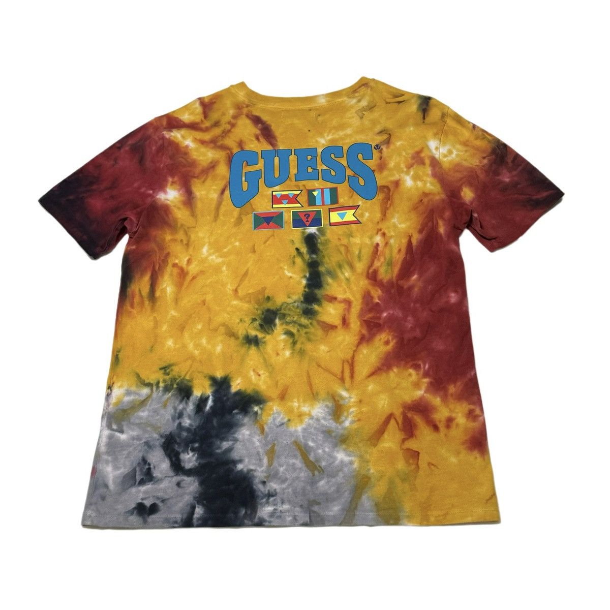 Guess Guess Yellow Tie-Dye Tee Shirt Size US M / EU 48-50 / 2 - 2 Thumbnail