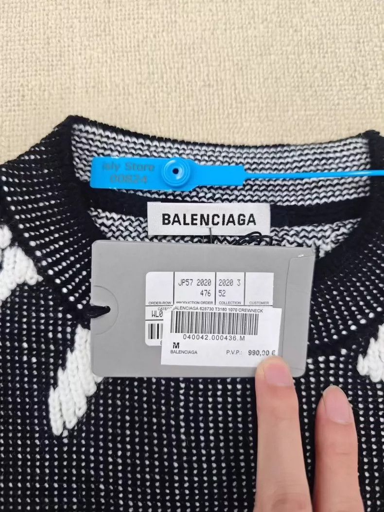 Balenciaga Balenciaga Logo Printed Crew Neck Pullover Long Sleeve Swe Size US M / EU 48-50 / 2 - 4 Thumbnail