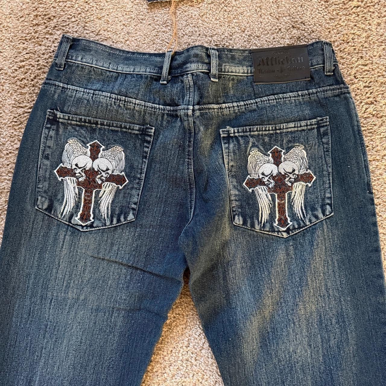 Affliction 2000s Straight Leg Affliction Jeans Size US 38 / EU 54 - 2 Thumbnail