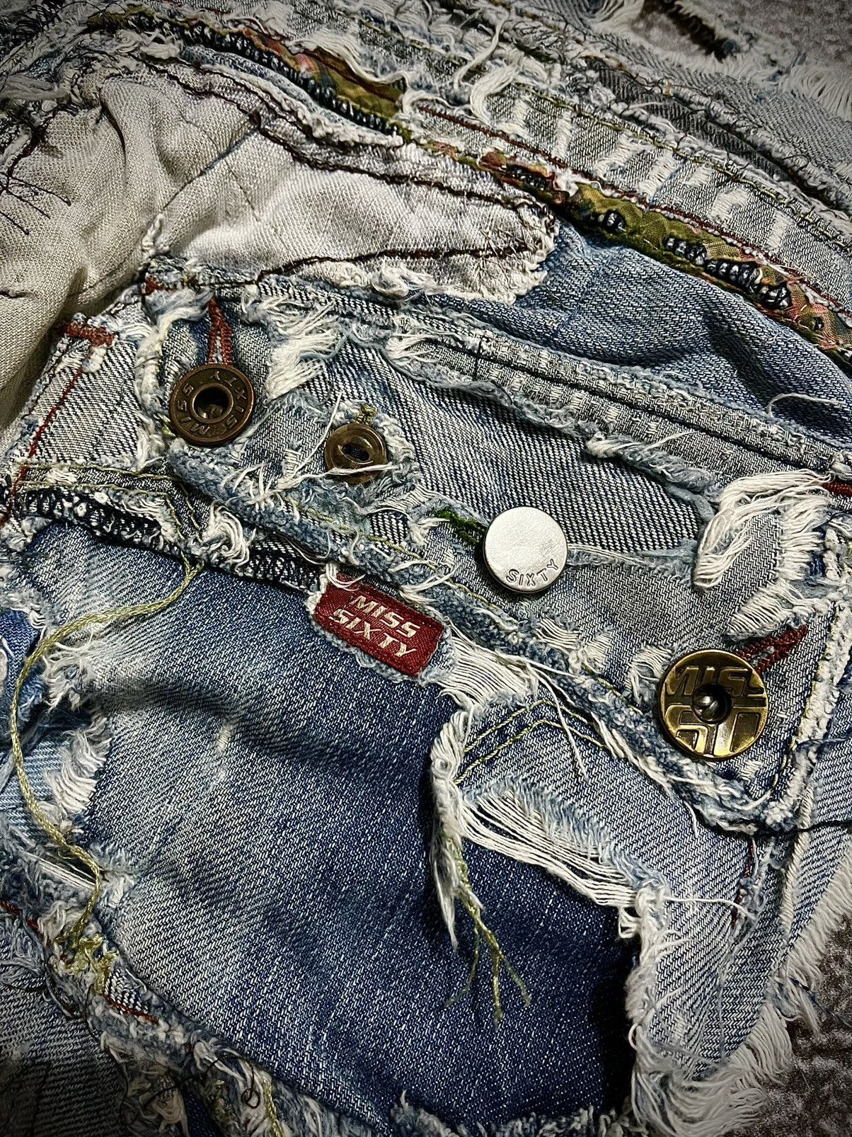 Vintage Vintage Miss Sixty Distressed Denim Jeans LGB Style Size US 29 - 12 Thumbnail
