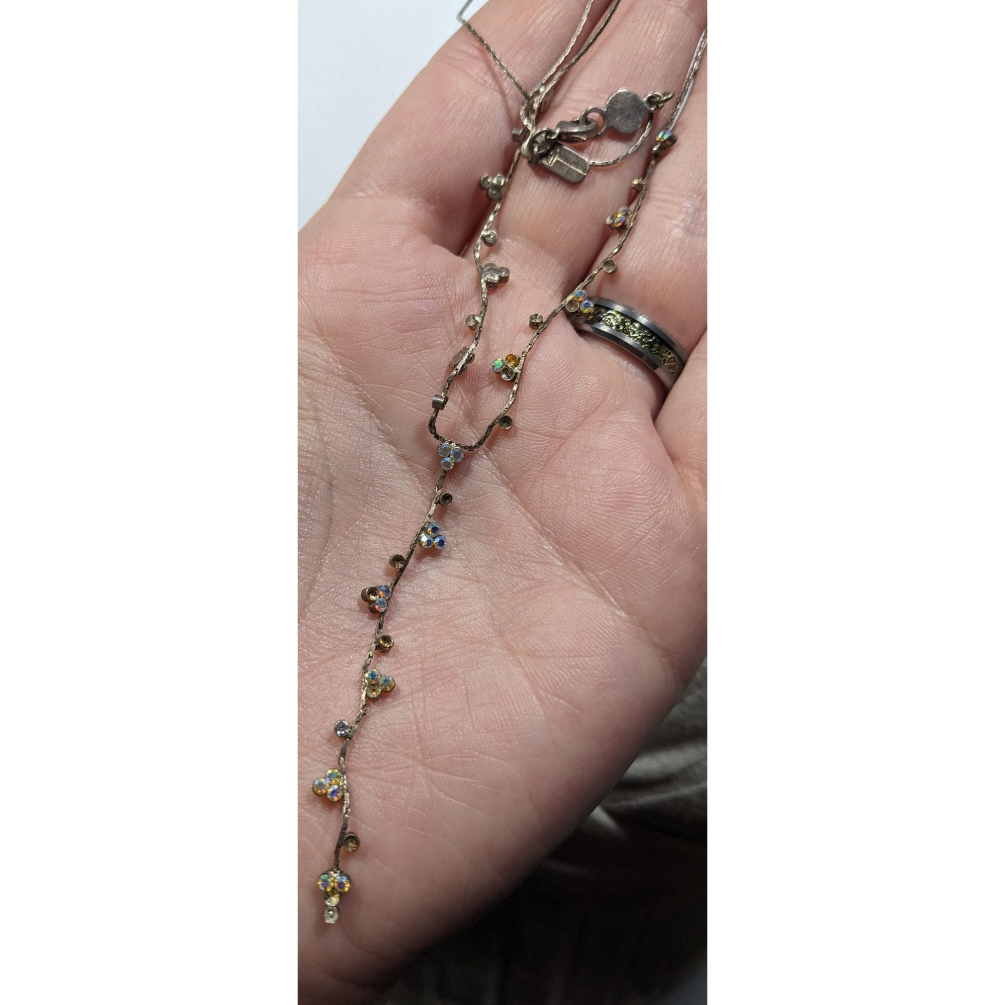 Other Christina Collection Minimalist Glam AB Rhinestone Y Drop Ne Size ONE SIZE - 5 Thumbnail