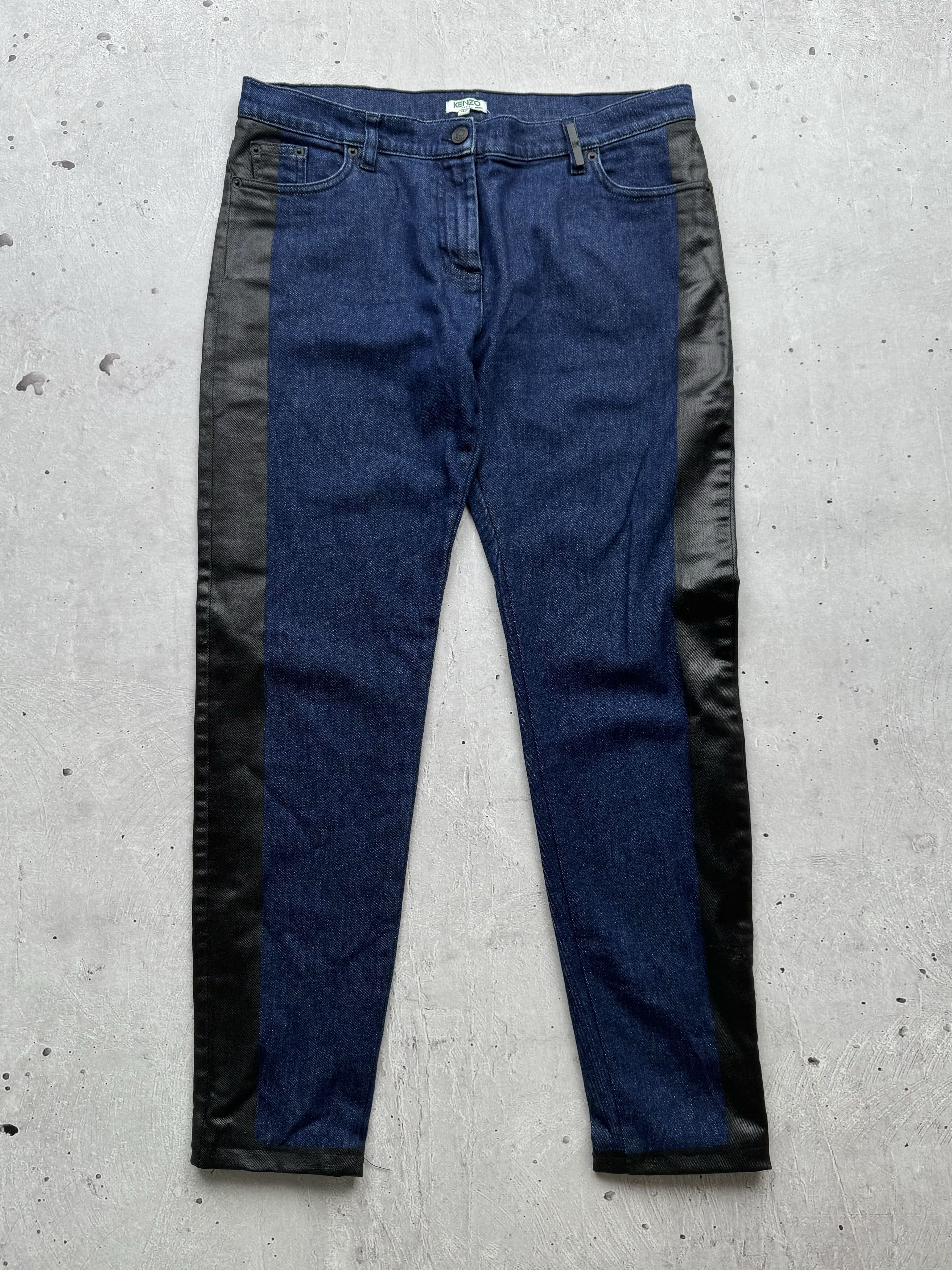 Kenzo × Vintage Kenzo Waxed Jeans Size 28" / US 6 / IT 42 - 1 Thumbnail