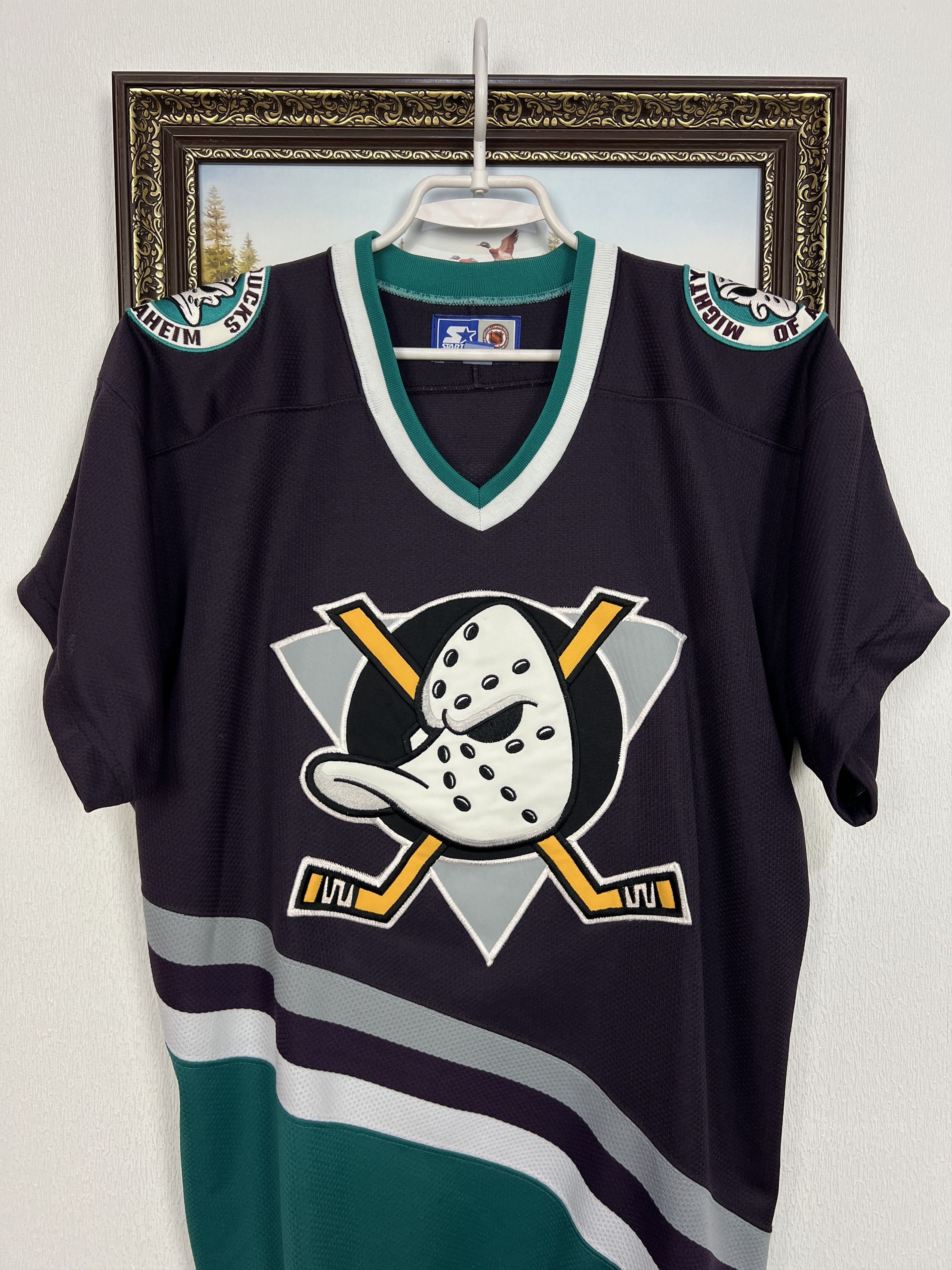 Starter Vintage 90's Anaheim Mighty Ducks Hockey Jersey NHL Trikot Size US M / EU 48-50 / 2 - 2 Thumbnail