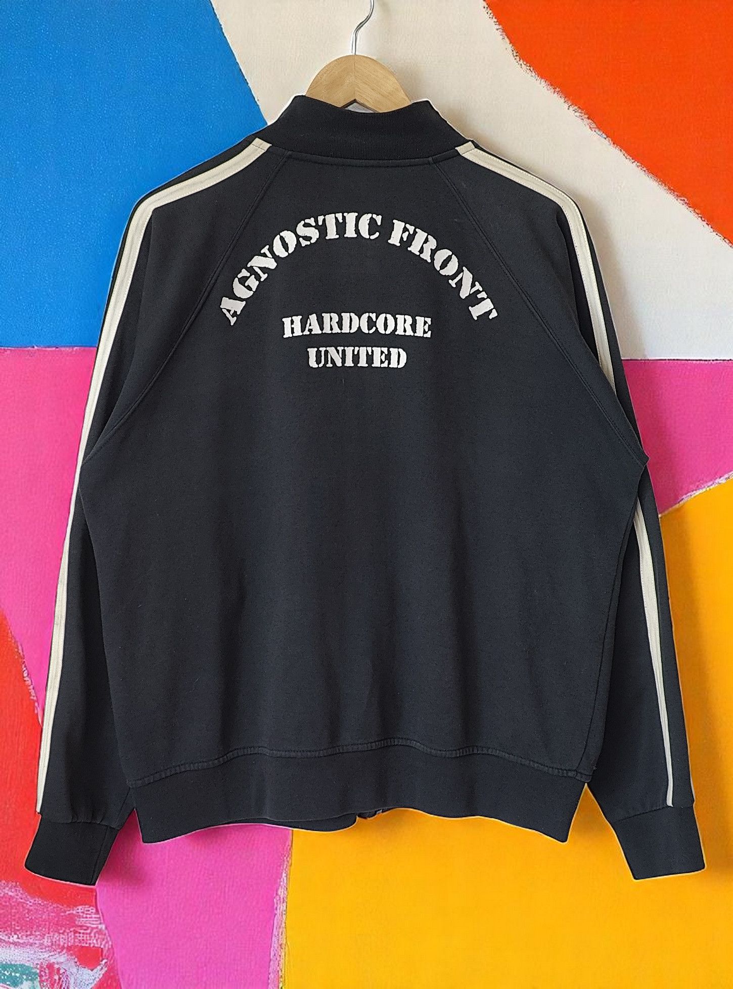 Band Tees Agnostic Front Hardcore United Punk Vintage Y2K Track Top Size US L / EU 52-54 / 3 - 2 Thumbnail