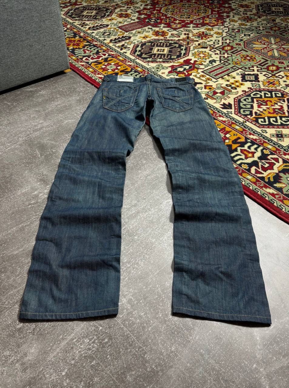 Pre-owned Hysteric Glamour X If Six Was Nine Flared Biker Ifsixwasnine Junya Lgb Style Vintage Jeans In Dark Denim