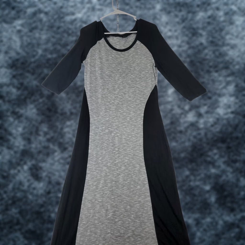 Mossimo Mossimo Maxi Dress Gray Black Color Block 3/4 Sleeve Jersey Knit Womens M Size M / US 6-8 / IT 42-44 - 1 Thumbnail