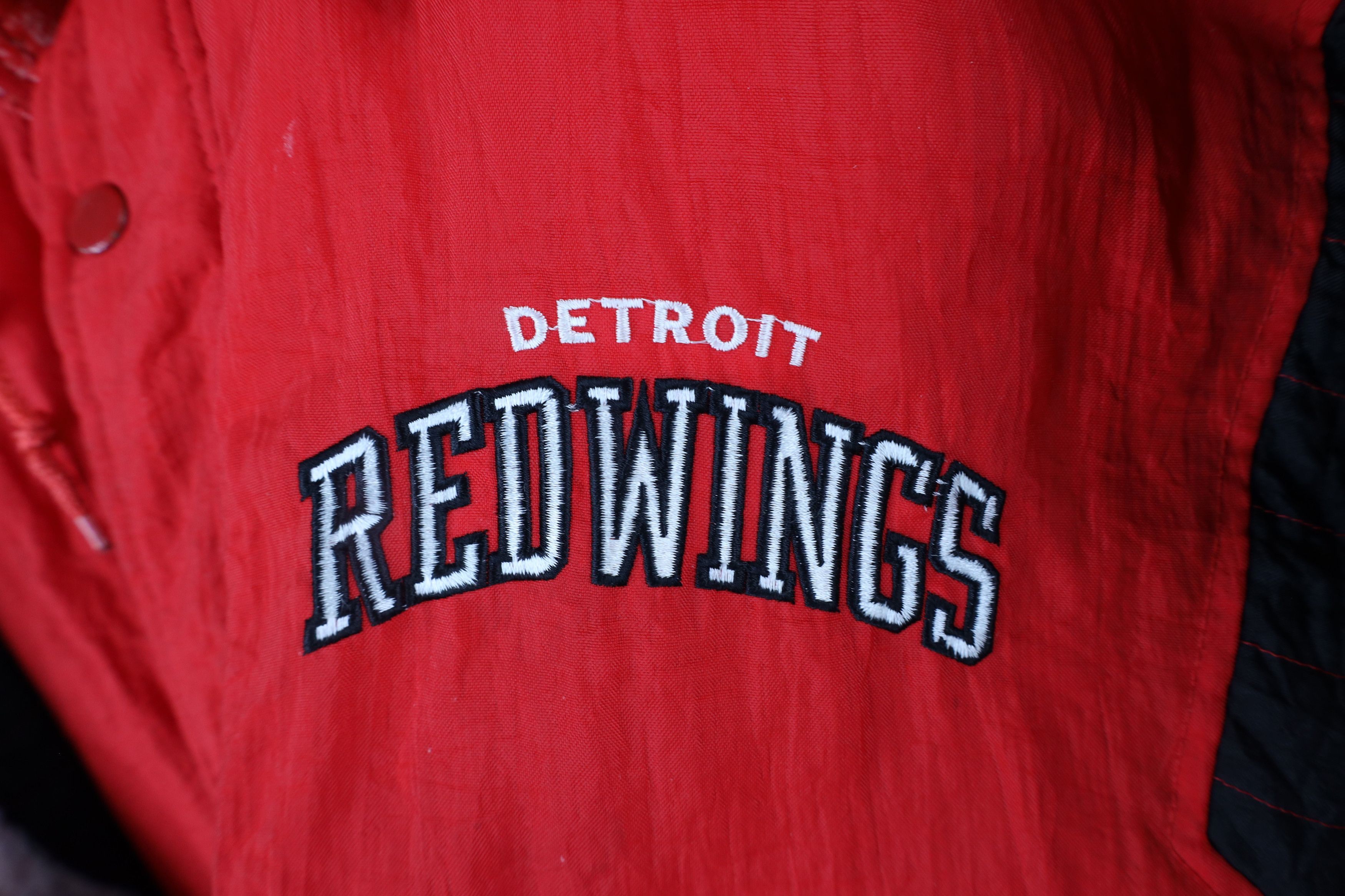 Starter × Vintage Vintage 90s Starter Detroit Red Wings Hockey Hooded Jacket Size US L / EU 52-54 / 3 - 4 Thumbnail