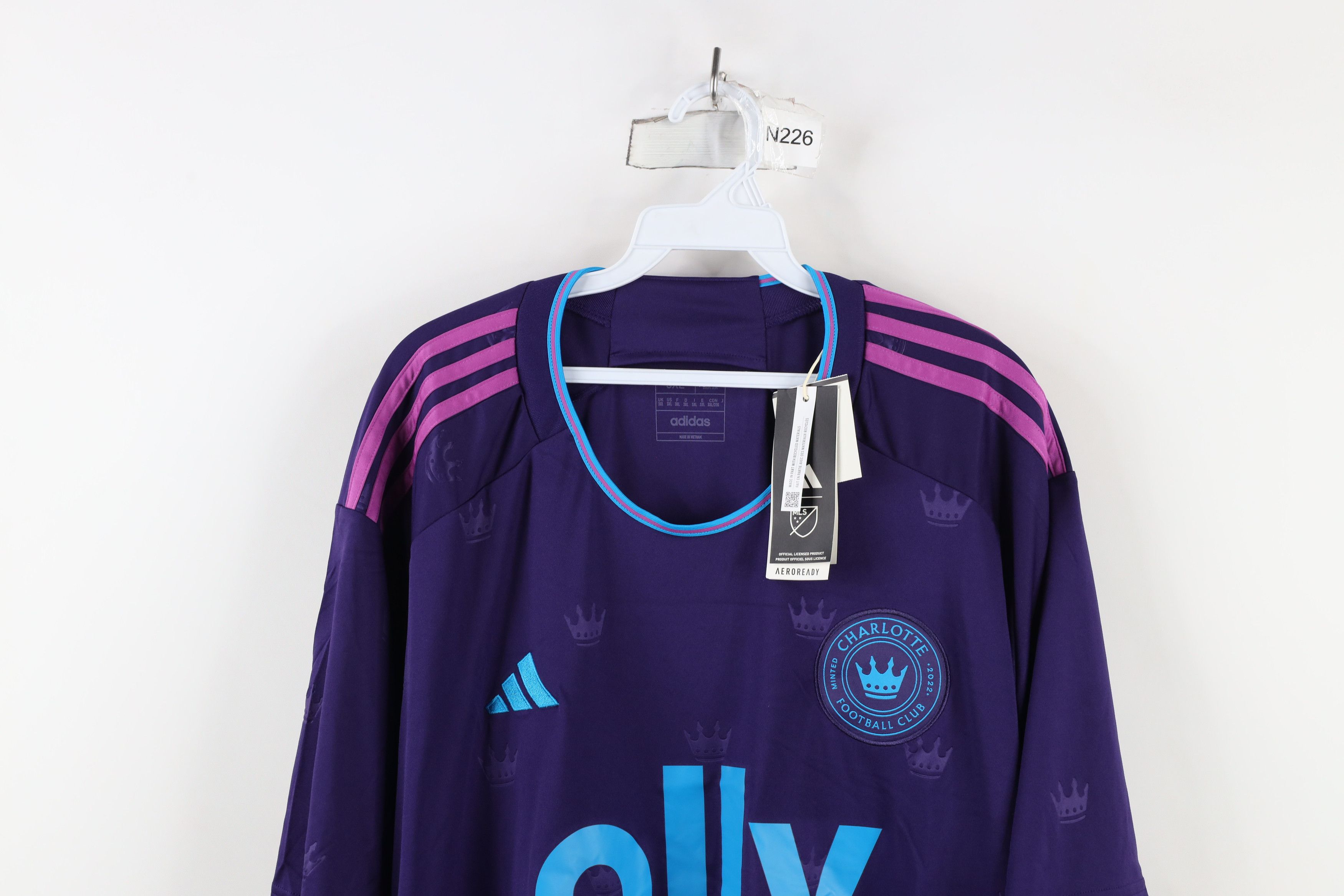 Adidas × Vintage New Adidas Football Club Soccer Jersey Futbol Purple Size US XXL / EU 58 / 5 - 2 Thumbnail