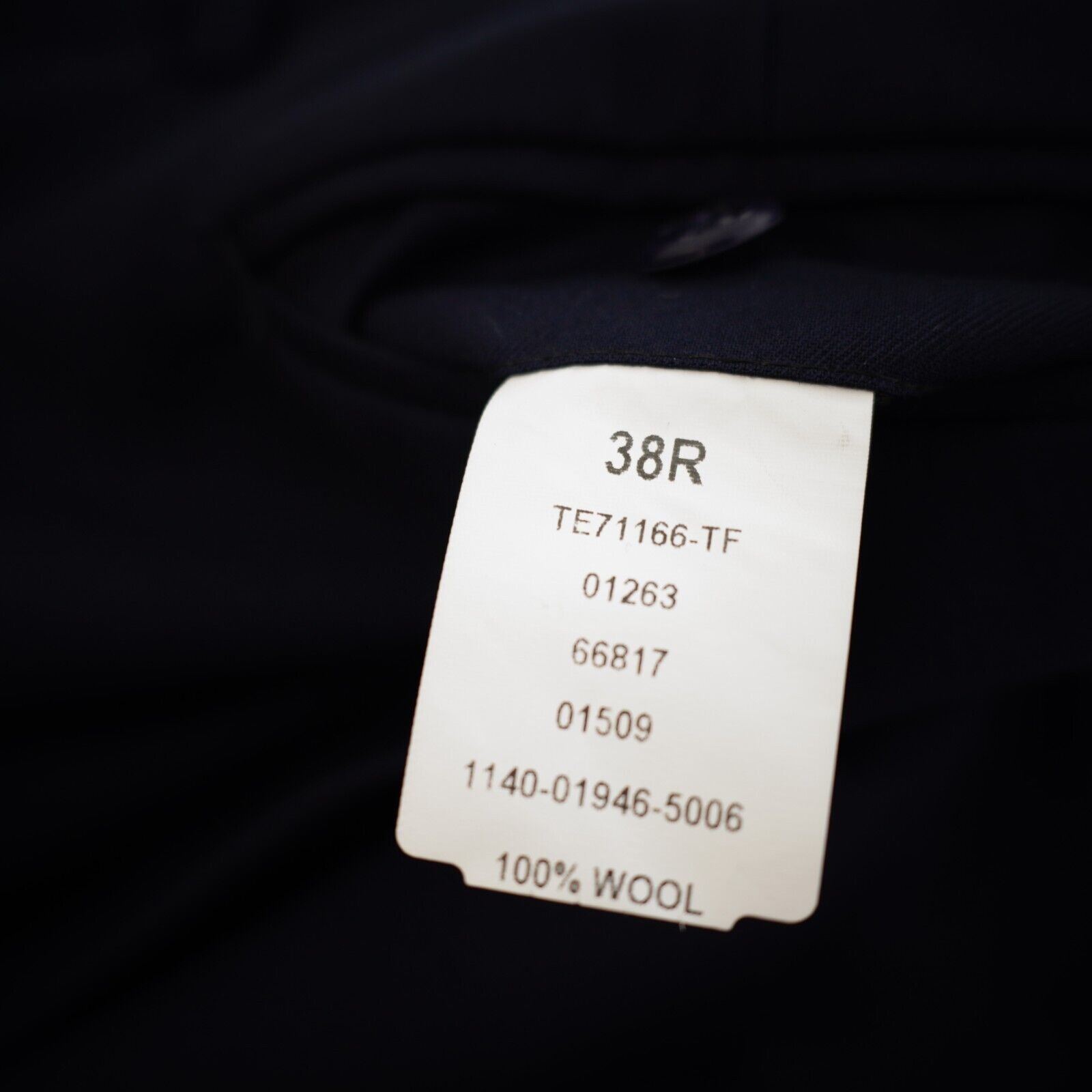 Jos. A. Bank Jos A Bank Tailored Executive Blue Flat Front Wool Mid Rise Size 40R - 8 Thumbnail
