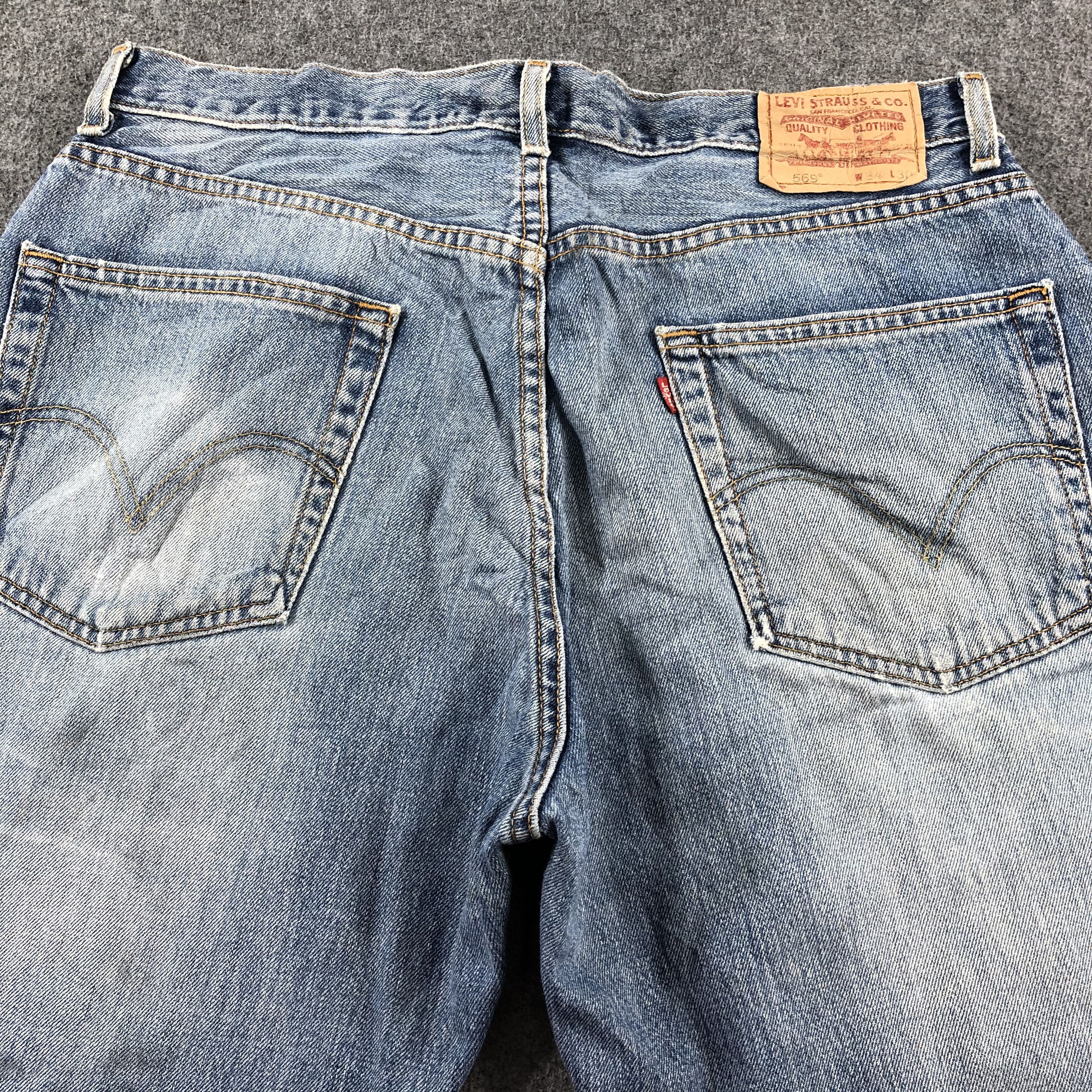 Levi's Vintage Blue Wash Levis 569 Jeans-J2470 Size US 35 - 4 Thumbnail