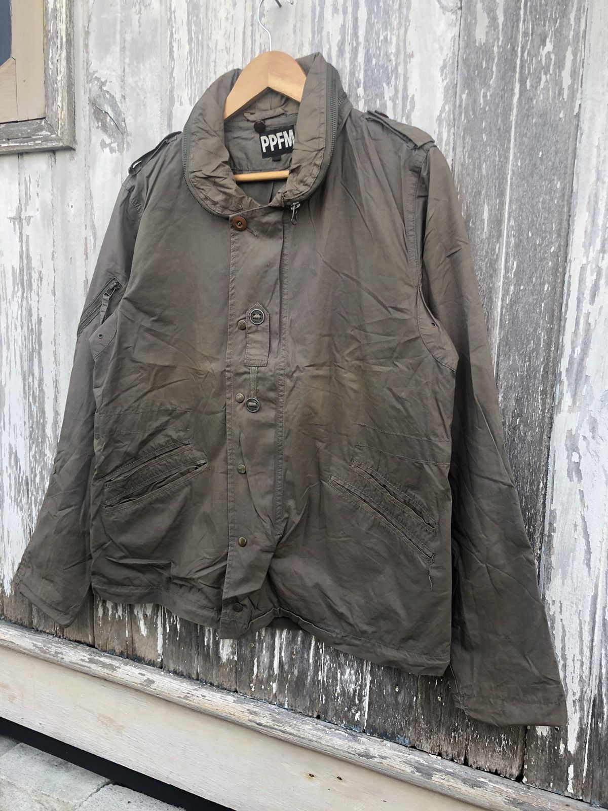 Japanese Brand Vintage Sunfaded Y2K PPFM Army Jackets Size US L / EU 52-54 / 3 - 4 Thumbnail