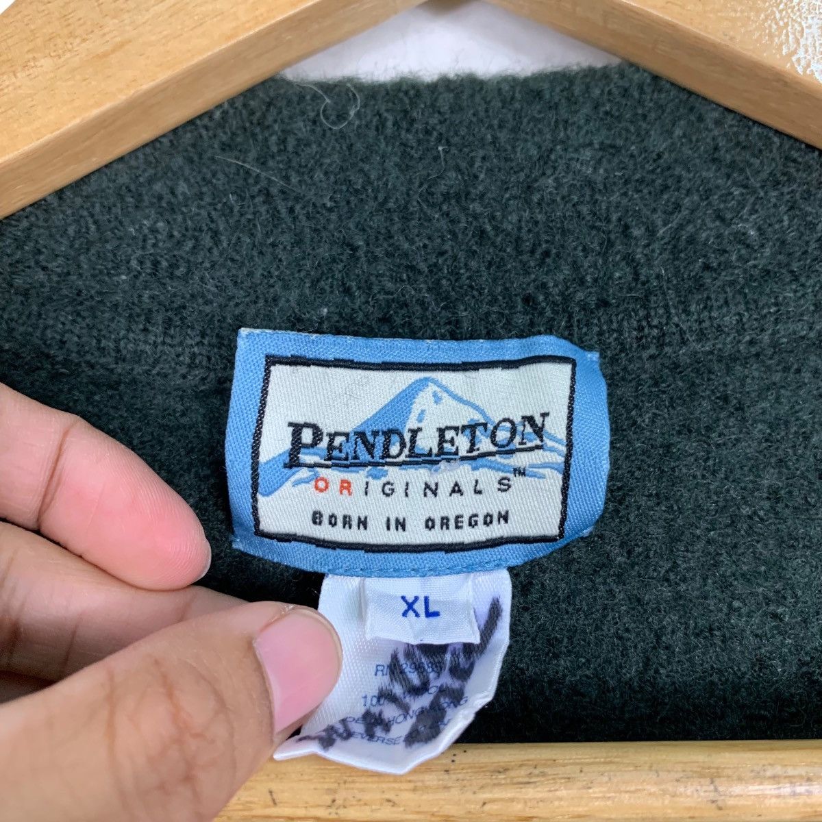 Pendleton PENDLETON Embroidery Logo Dark Green Wool Jacket #1081-C49 Size XL / US 12-14 / IT 48-50 - 15 Thumbnail