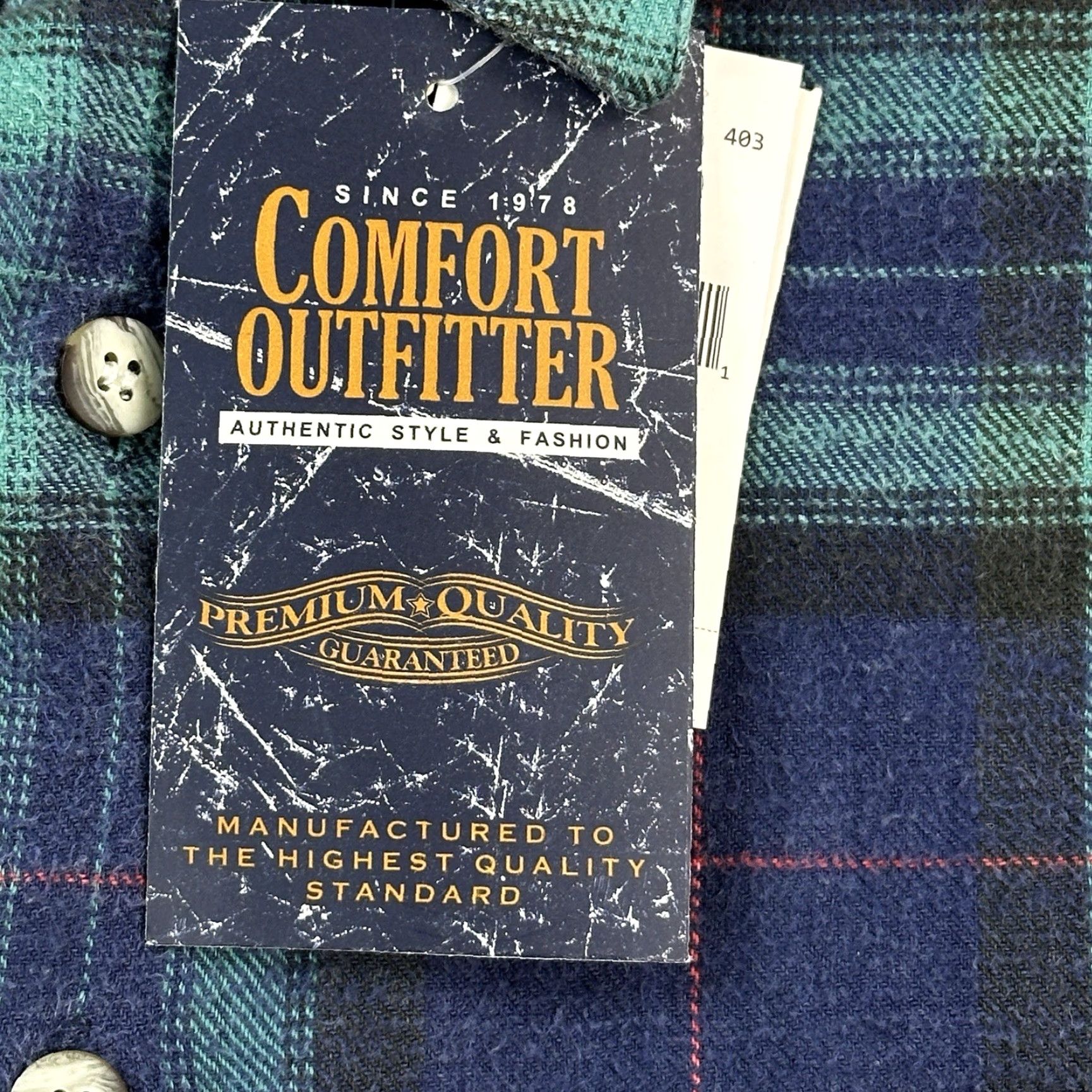 Vintage Comfort Outfitter Shirt Mens 3XL Blue Plaid Flannel Long Sleeve Outdoor Y2K Vintage Mens Shirt? Size US XXL / EU 58 / 5 - 5 Thumbnail