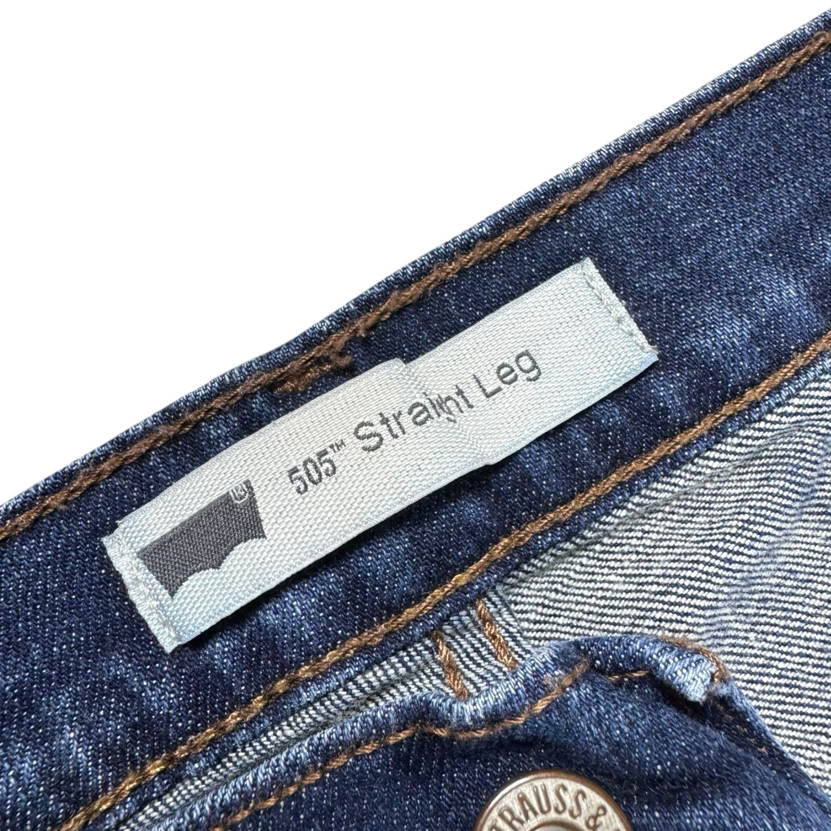 Levi's Levi's 505 Straight Jeans Women 28 Blue Denim Mid Rise Dark Wash 5-Pocket Size 28" / US 6 / IT 42 - 7 Thumbnail