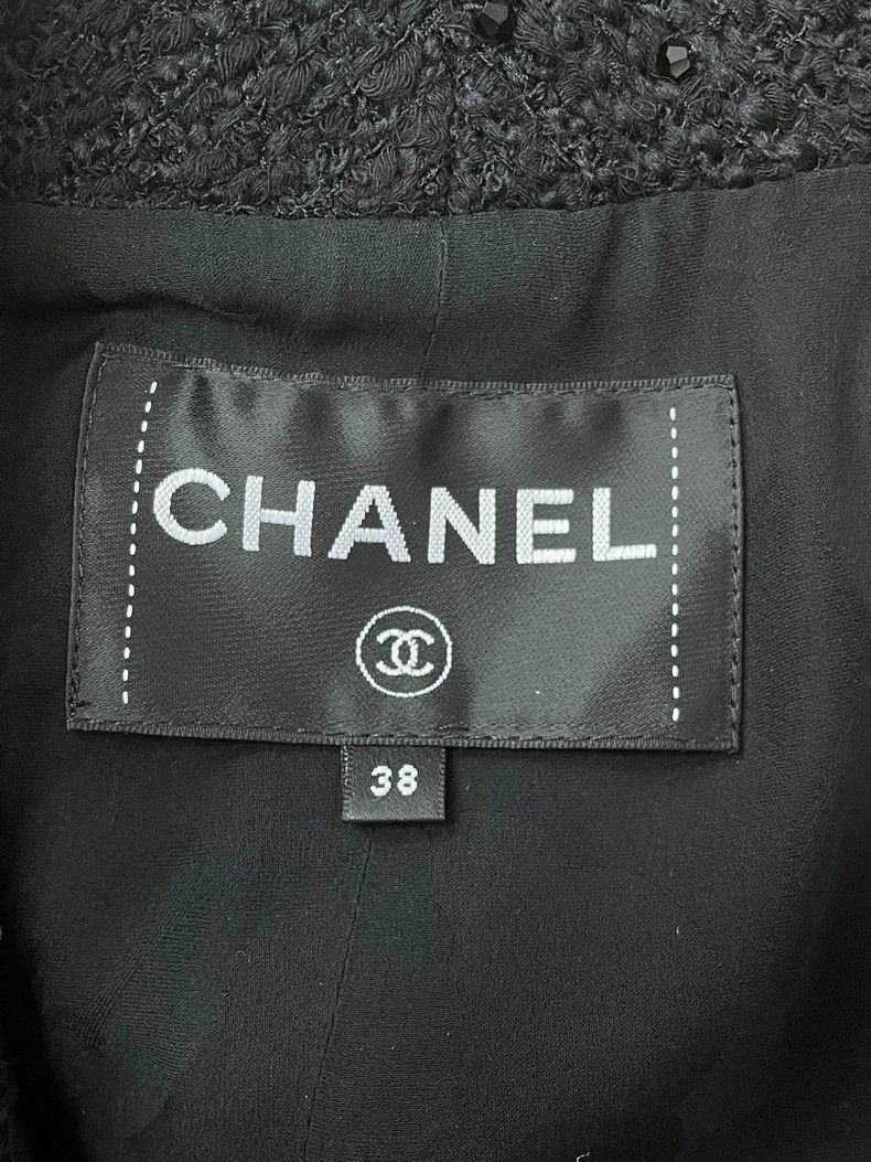 Chanel Chanel 23K black tweed diamond buckle stud beads sequin wo Size XS / US 0-2 / IT 36-38 - 4 Thumbnail