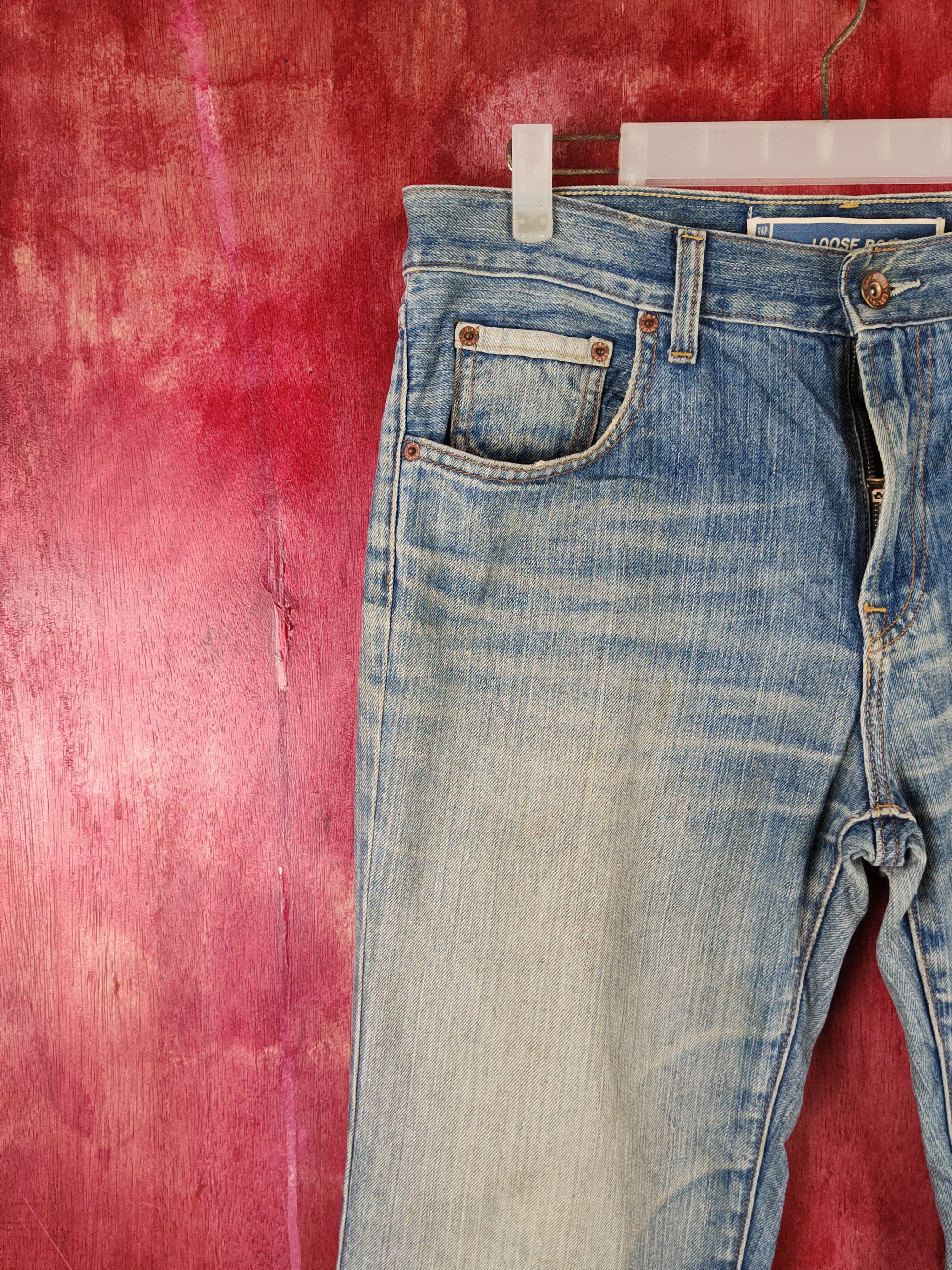 Gap Gap Dark Blue Faded Distressed Ripped Jeans #S2244 Size US 33 - 3 Thumbnail
