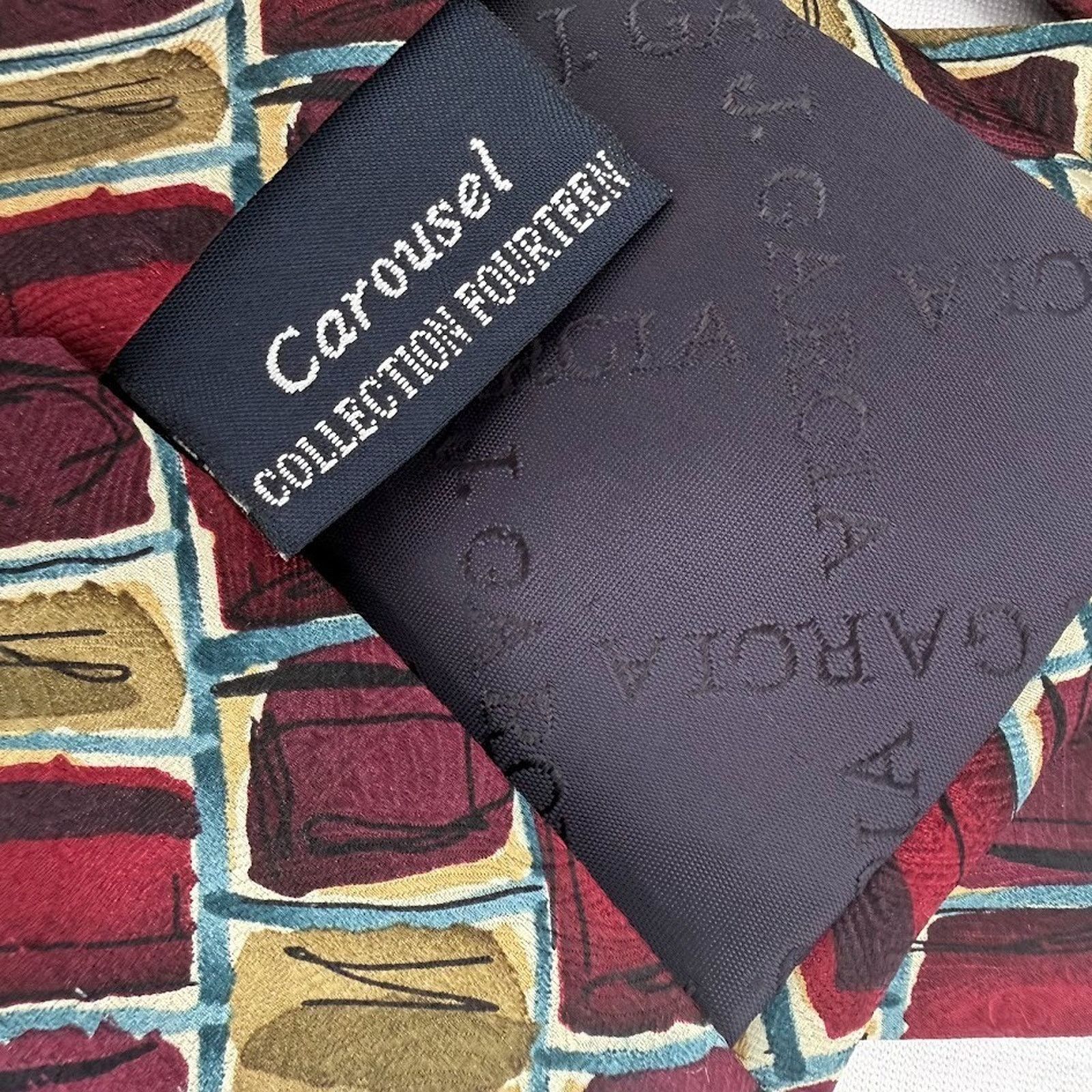 & Other Stories J Garcia Collection Men’s Silk Tie Abstract Artistic Vintage Size ONE SIZE - 5 Thumbnail