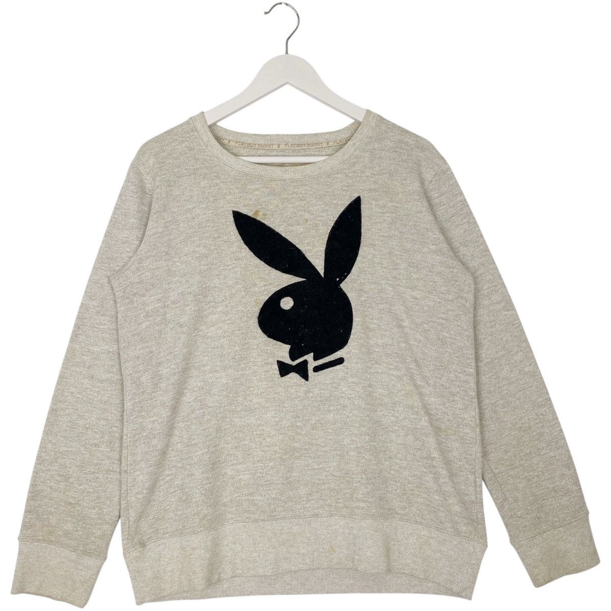 Vintage Vintage Playboy Sweatshirt Crewneck Gray Big Logo Size L Size US L / EU 52-54 / 3 - 1 Thumbnail