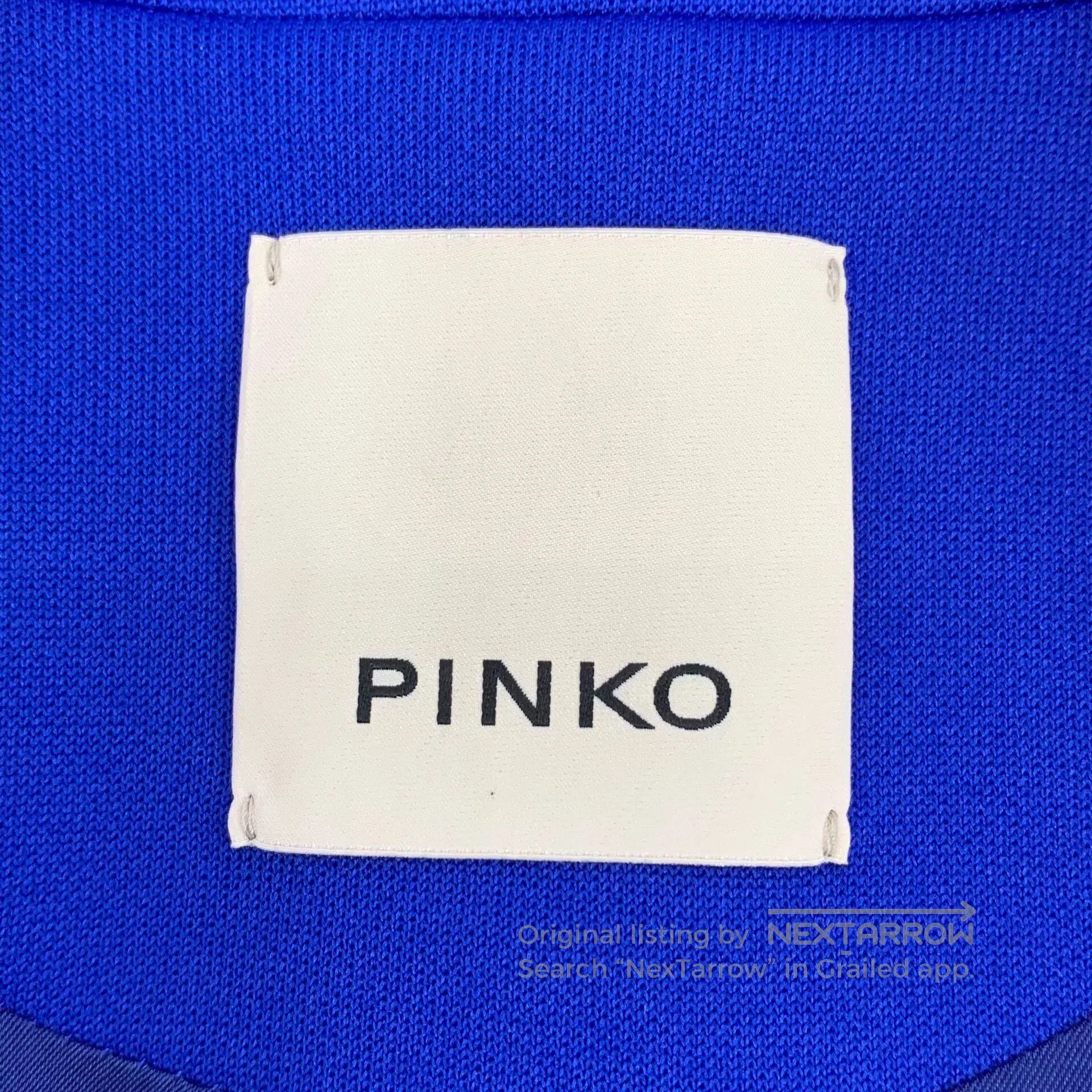 Pinko Pinko Dark Blue Cotton Lapel Single-Button Blazer. Size S / US 4 / IT 40 - 5 Thumbnail
