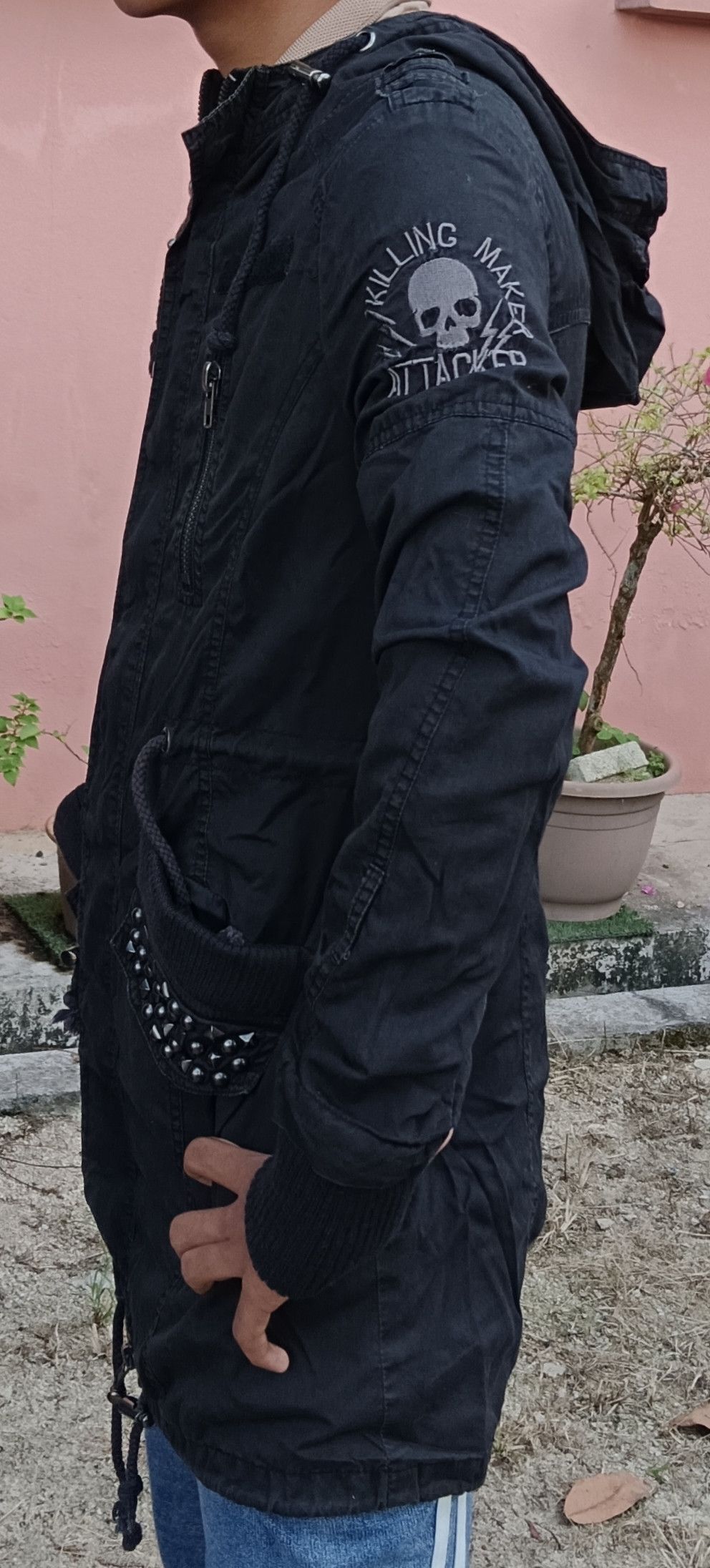 Edition Japan Ghost Of Harlem Skull Punk Studded Zipper Hoodie Size US S / EU 44-46 / 1 - 19 Thumbnail