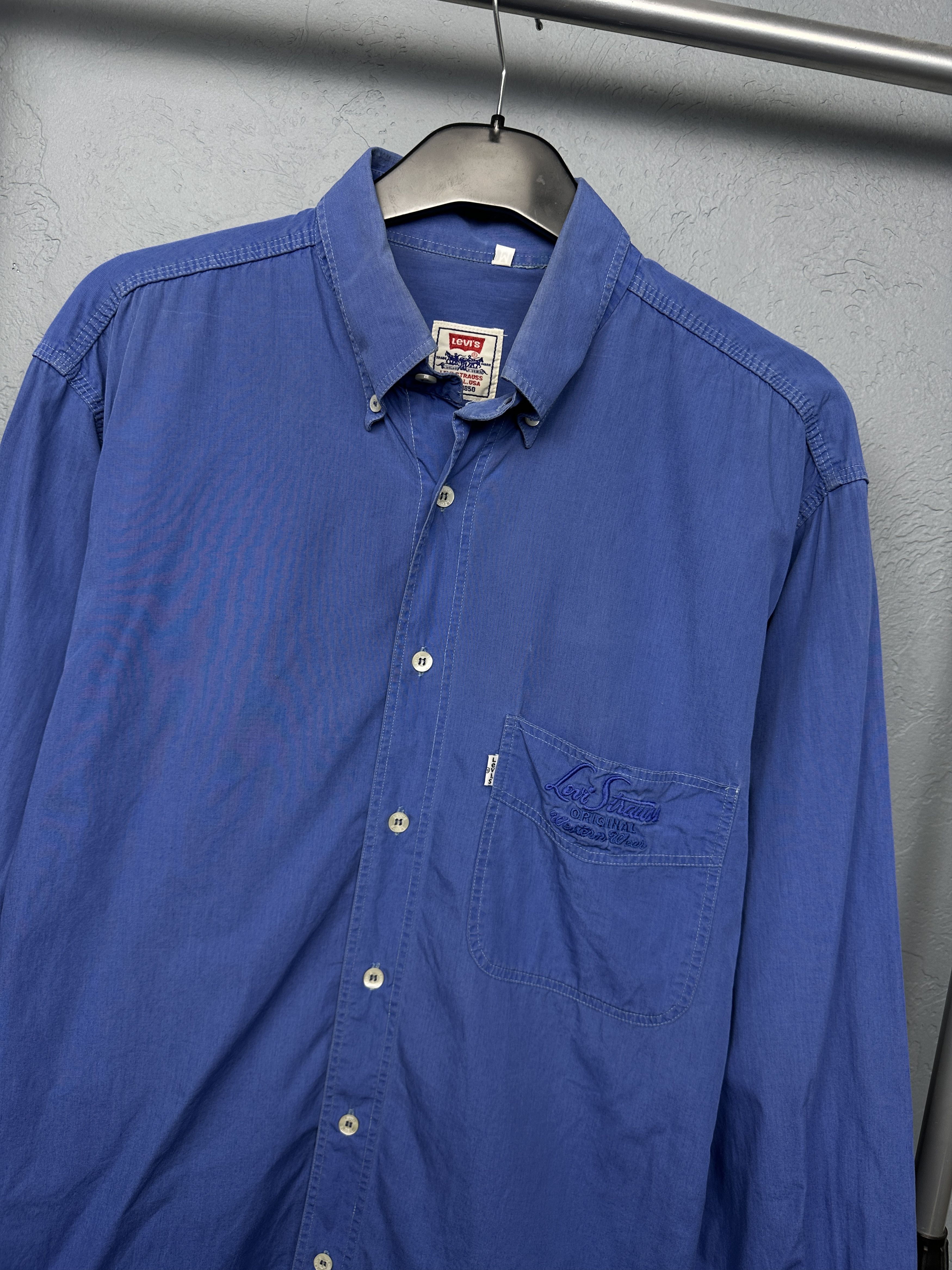 Levi's Levi's 90s Vintage Mens Shirt Size US M / EU 48-50 / 2 - 2 Thumbnail