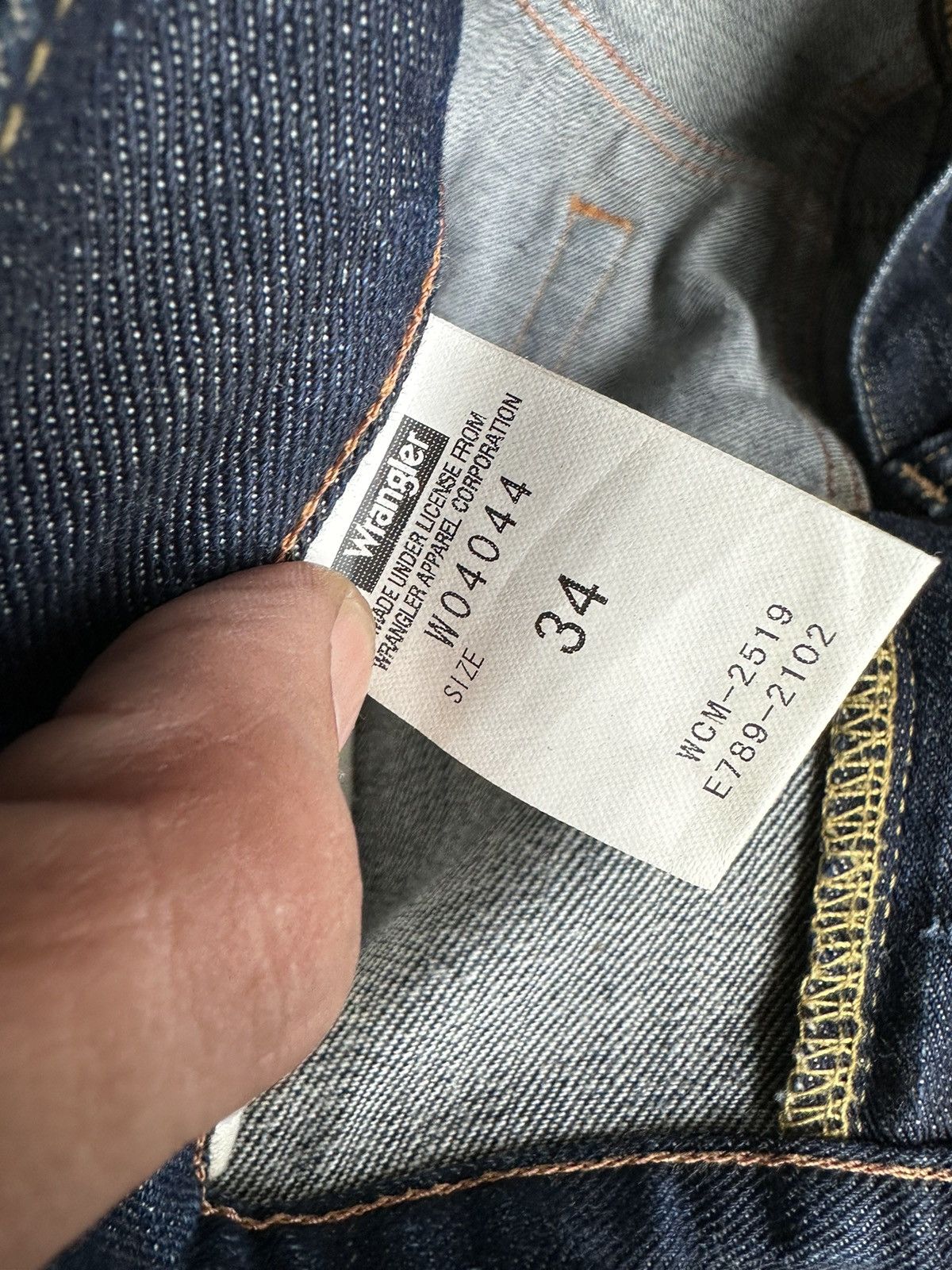 Beauty Beast × Vintage × Wrangler Vintage Wrangler Greensboro Washed Wax Blue Denim D456 Size US 34 / EU 50 - 14 Thumbnail