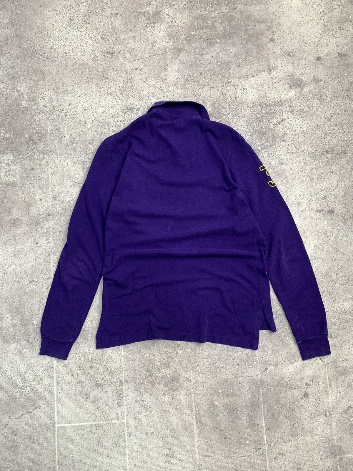 Polo Ralph Lauren × Vintage Vintage Long sleeve Polo Ralph Lauren regby faded Size US M / EU 48-50 / 2 - 12 Thumbnail
