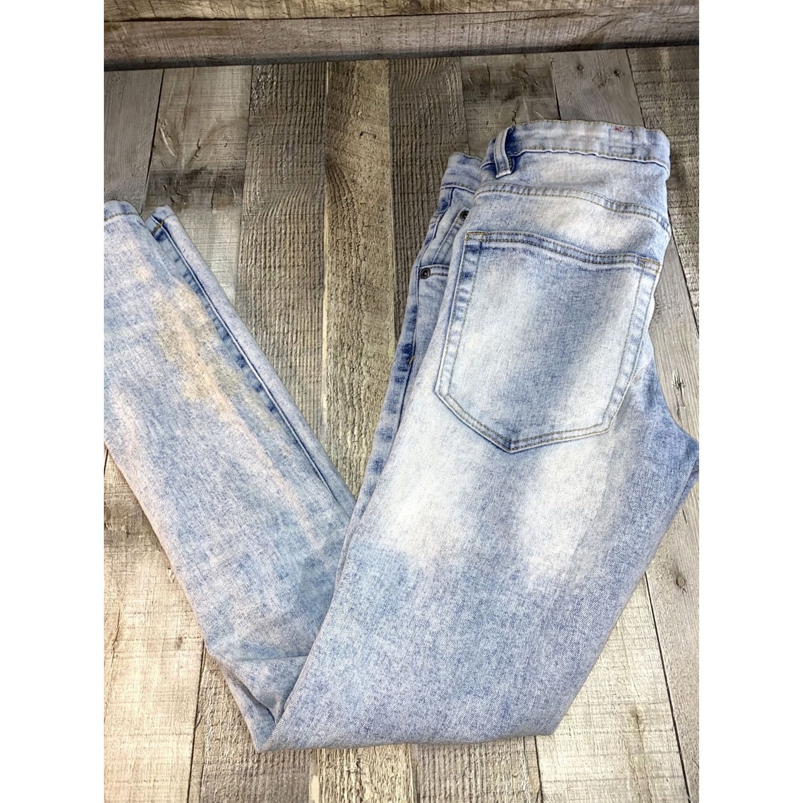 Vintage Black Pick Mens Jeans Stone Washed Destress Slim Fit 28x31 Straight Inseam 34 White 98% Cotton 2% Spandex Denim Straight Fit Mens Jeans Size US 36 / EU 52 - 3 Thumbnail
