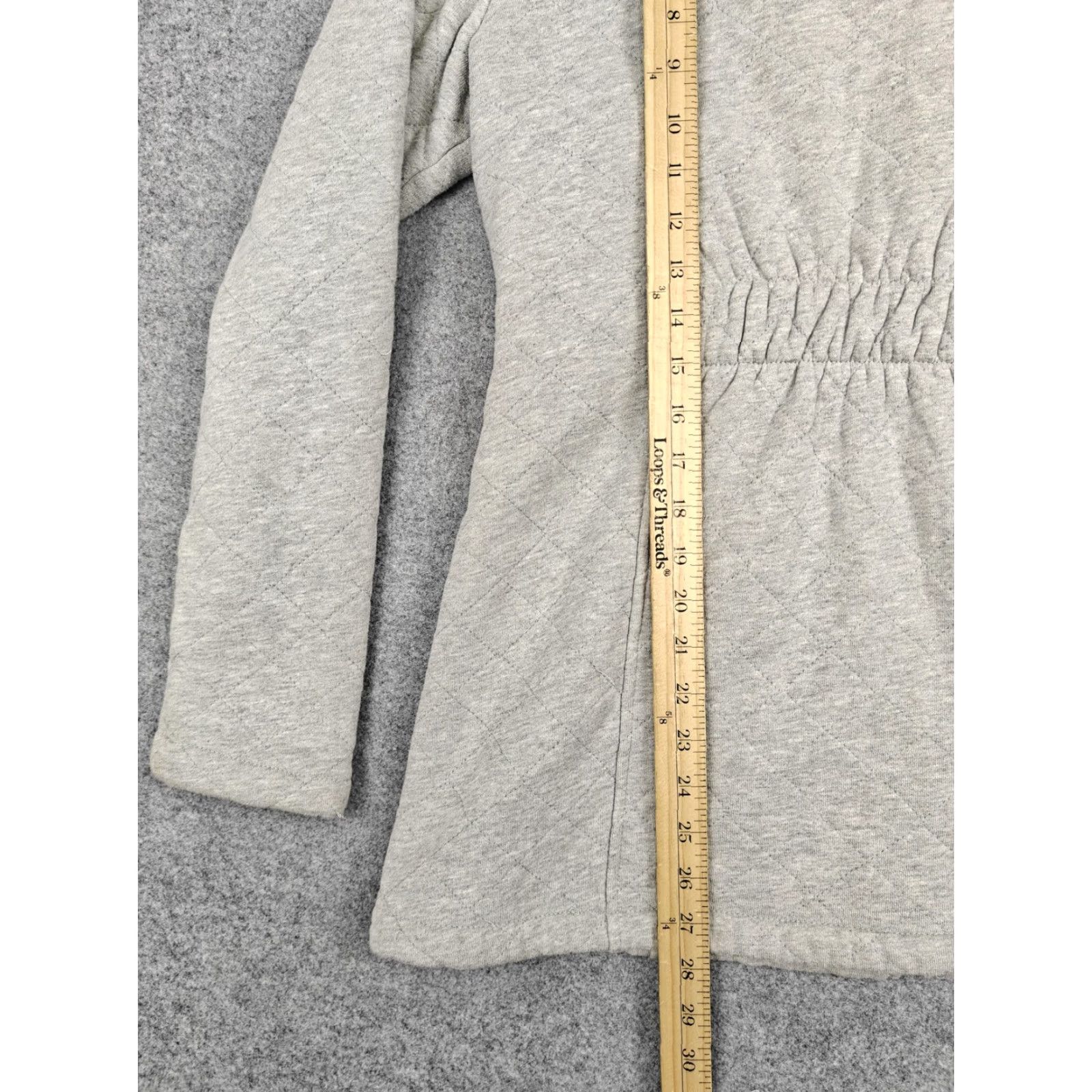The North Face The North Face Coat Womens Medium Gray Quilted Fleece Lined Full Zip Collar Size M / US 6-8 / IT 42-44 - 7 Thumbnail