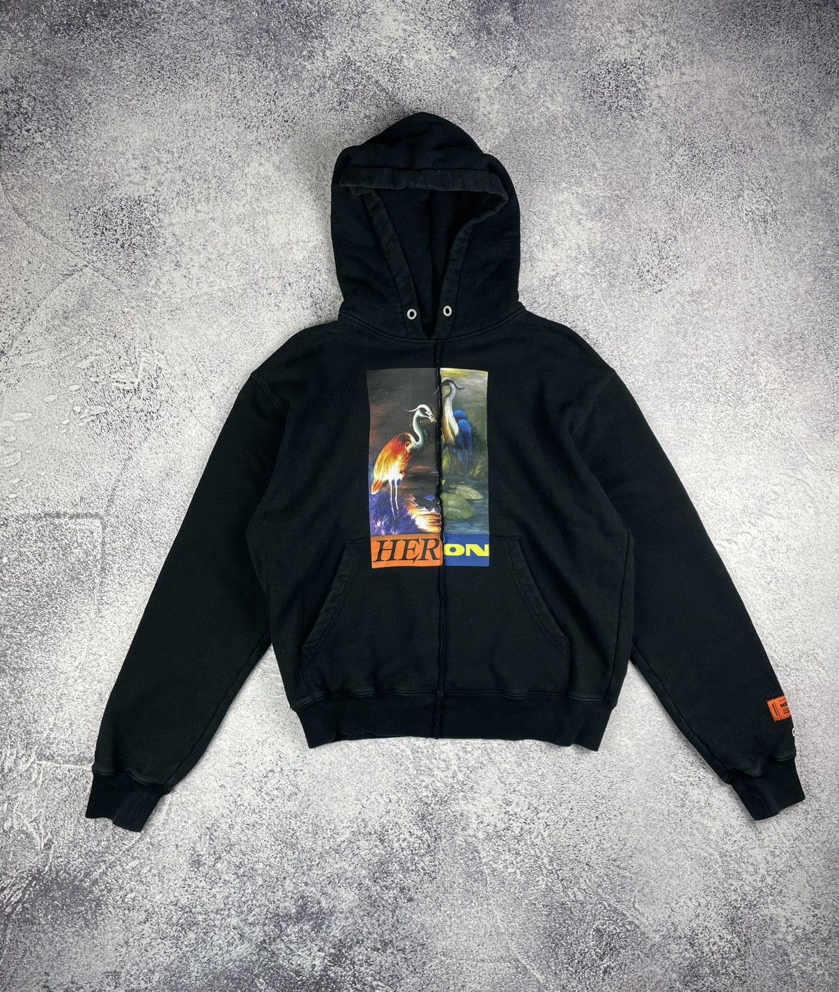Heron Preston Rare! HERON PRESTON Split Herons Graphic Hoodie Black Size S Size US S / EU 44-46 / 1 - 1 Thumbnail