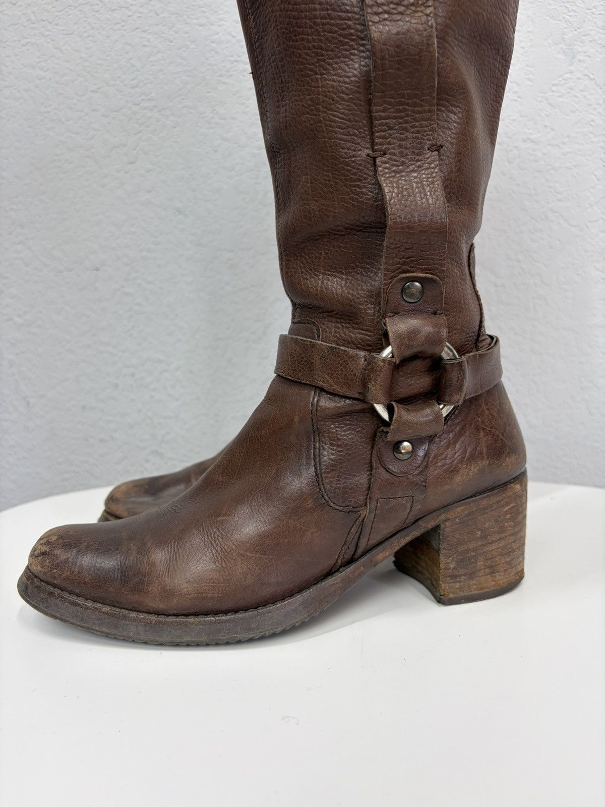If Six Was Nine A.S. 98 Avant Garde Archive Leather Belted Boots Size US 9 / IT 39 - 13 Thumbnail