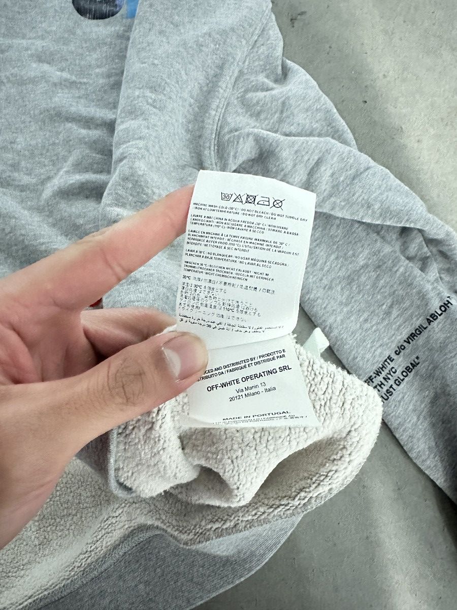 Kith × Off-White Kith x Off White Just Global Gray Crewneck Sweatshirt Size US XXL / EU 58 / 5 - 11 Thumbnail