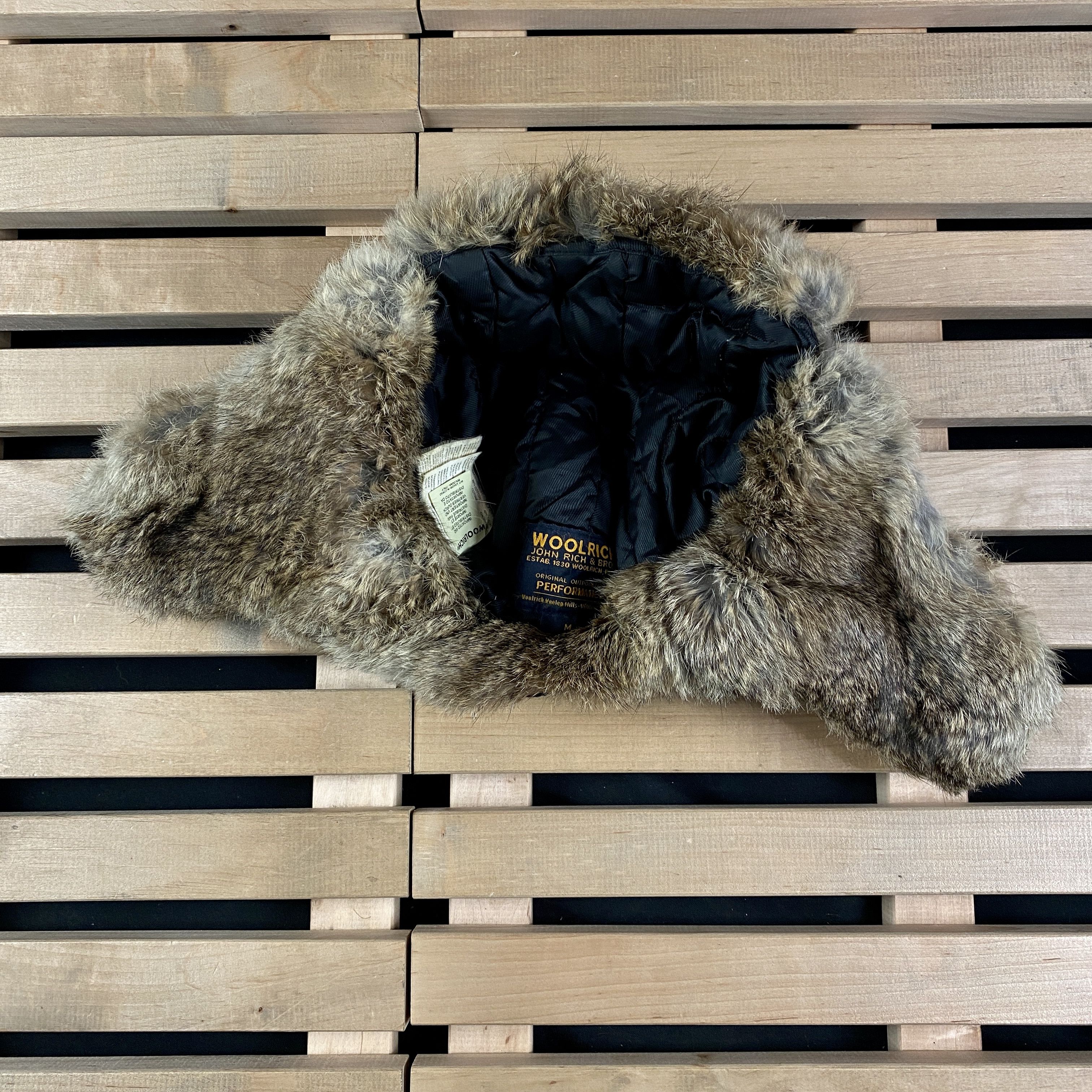 Woolrich Woolen Mills Mens Fur Lined Hat With Ear Flaps Woolrich Size M Cotton Size 32 - 4 Thumbnail