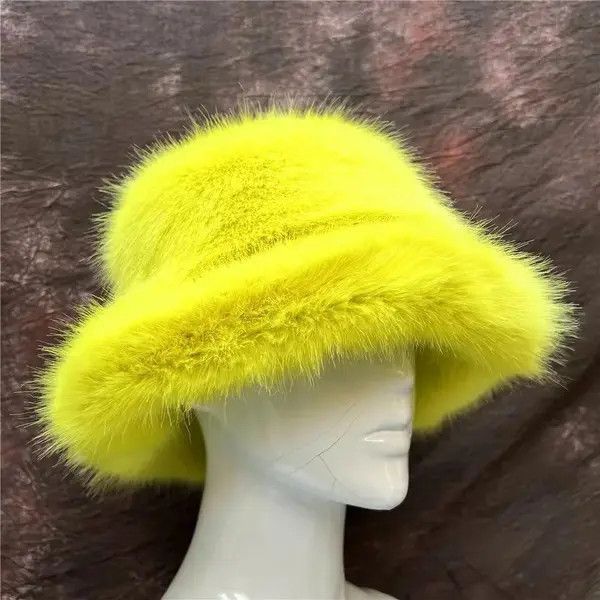 Japanese Brand Faux Fur Bucket Hat Size ONE SIZE - 3 Thumbnail