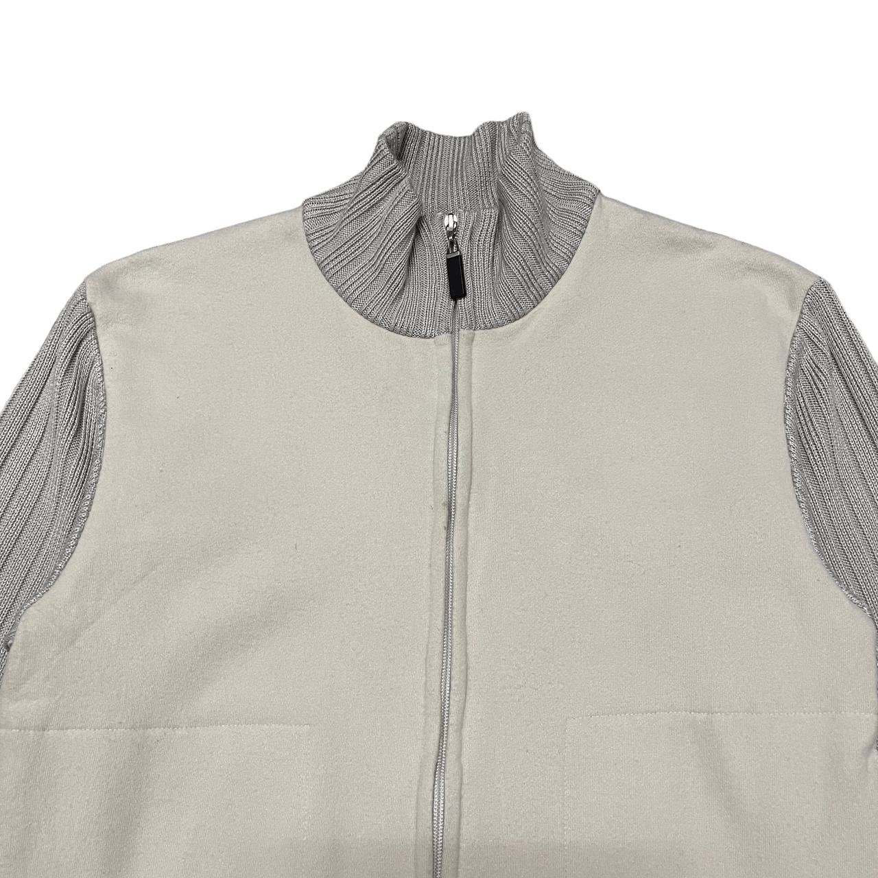 KATO Vintage KaKa Kazutaka Kato Zipper Jacket Knitted Sleeve Size US L / EU 52-54 / 3 - 2 Thumbnail
