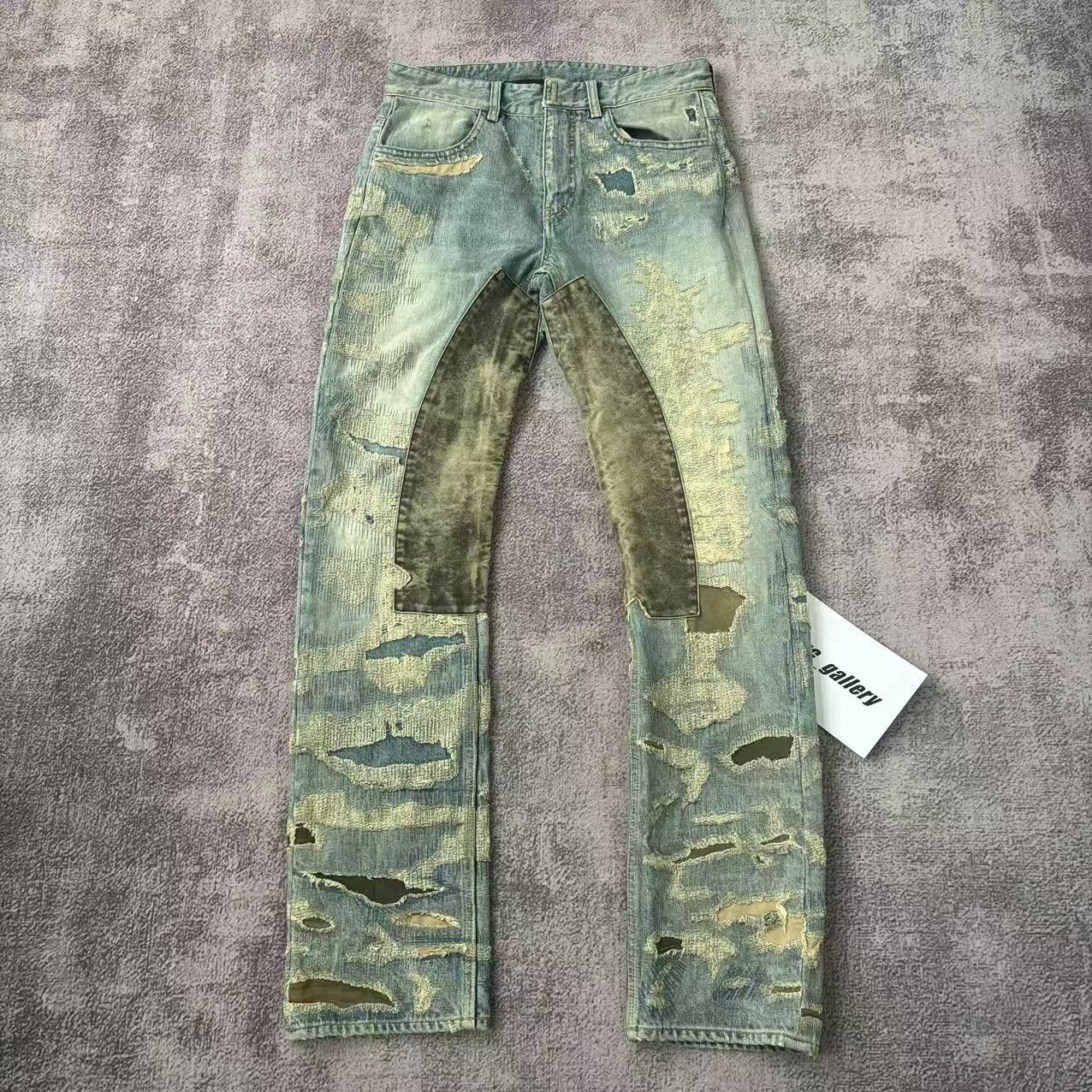 Givenchy MatthewWilliams Distressed Moleskin Boro Denim Blue